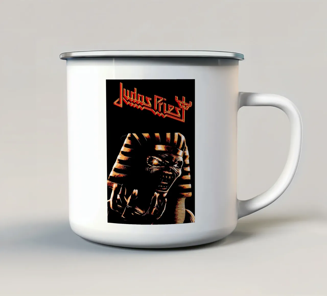 La band dei Judas Priest tazza in smalto da vanhesling