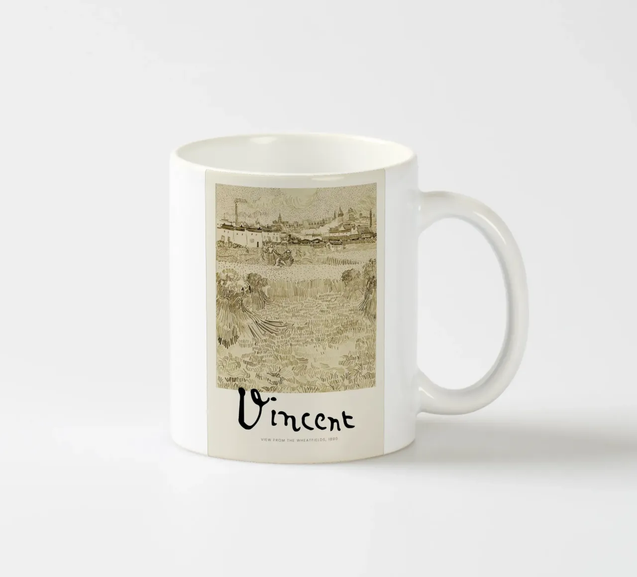 Signed, Vincent – View from the Wheatfields tazza in ceramica da Vintage by JUNIQE