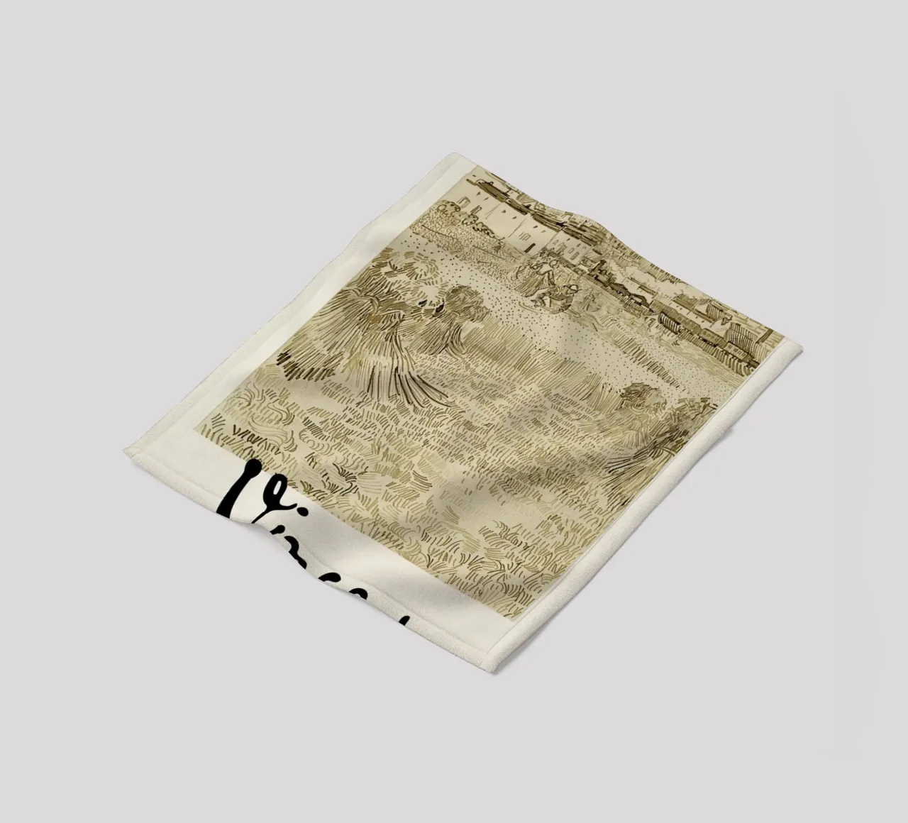 Signed, Vincent – View from the Wheatfields coperta in pile da Vintage by JUNIQE