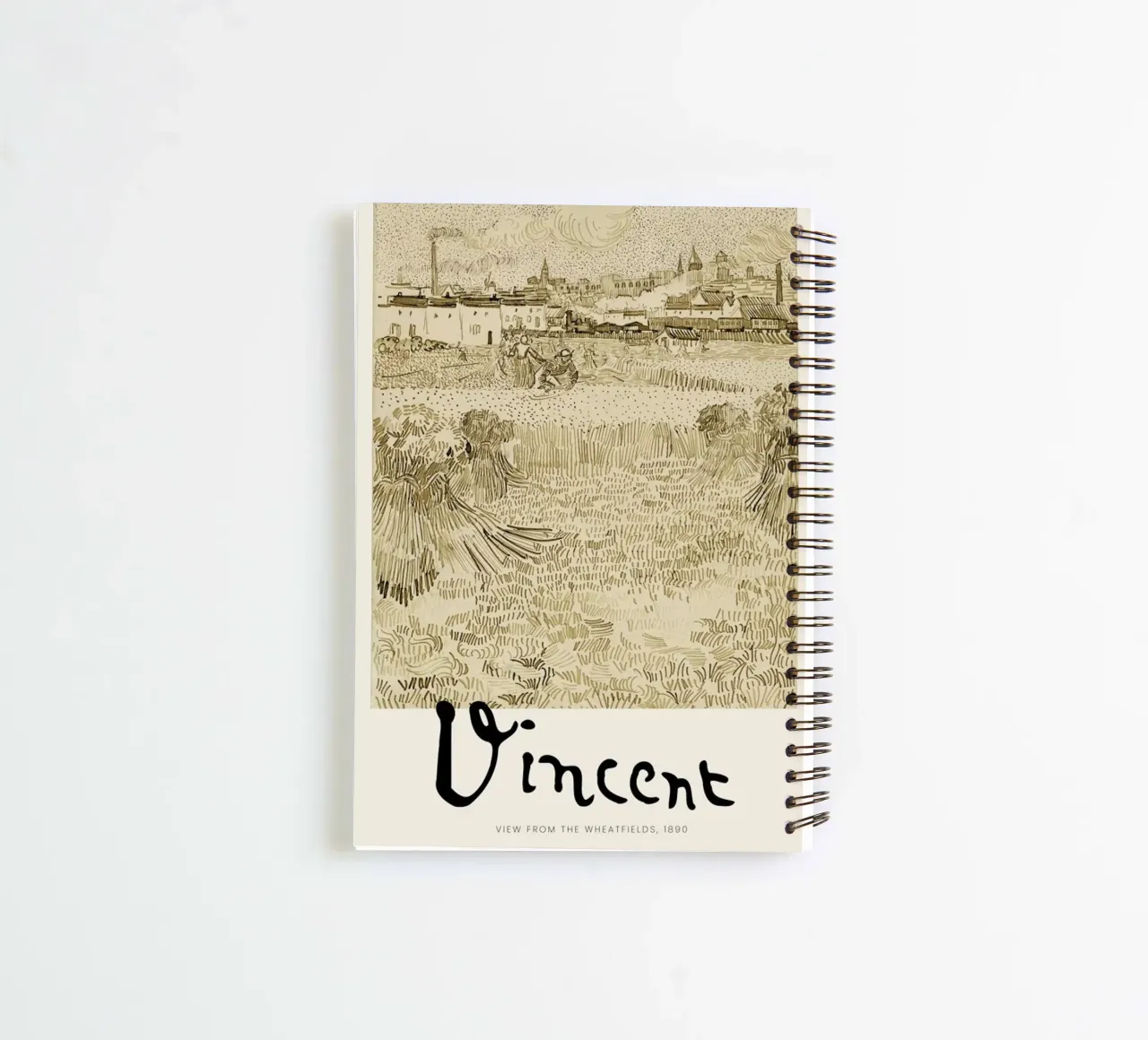 Signed, Vincent – View from the Wheatfields diario ad anelli da Vintage by JUNIQE