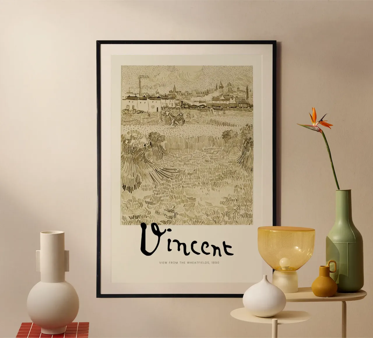 Signed, Vincent – View from the Wheatfields carta hahnemühle da Vintage by JUNIQE