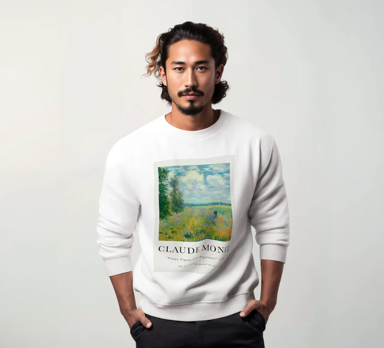 Monet Mohnfelder bei Argenteuil 1875 Sweatshirt von Jam Poster