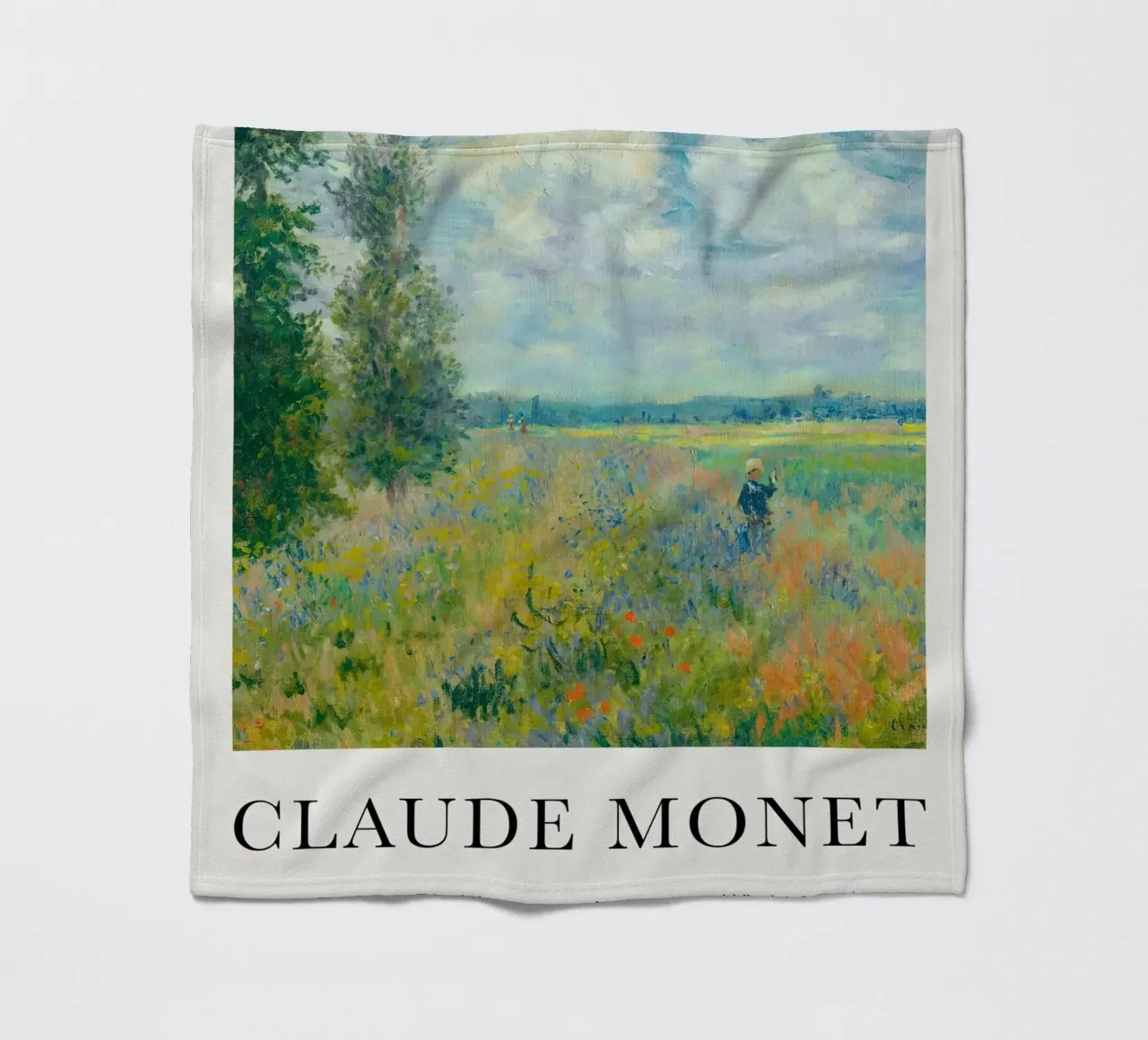Monet Champs de coquelicots près d'Argenteuil 1875 plaid polaire de Jam Poster