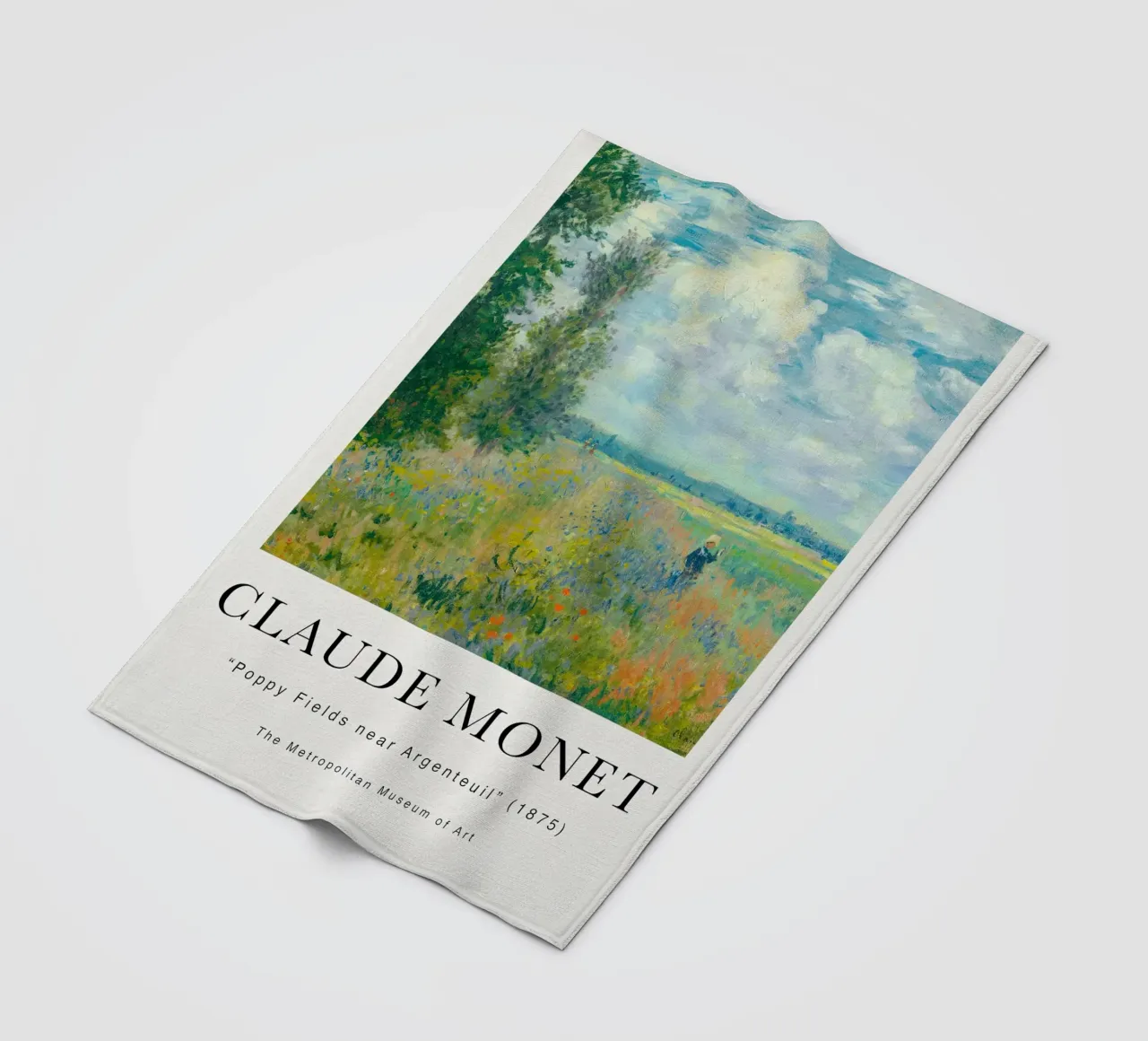 Monet Champs de coquelicots près d'Argenteuil 1875 plaid polaire de Jam Poster