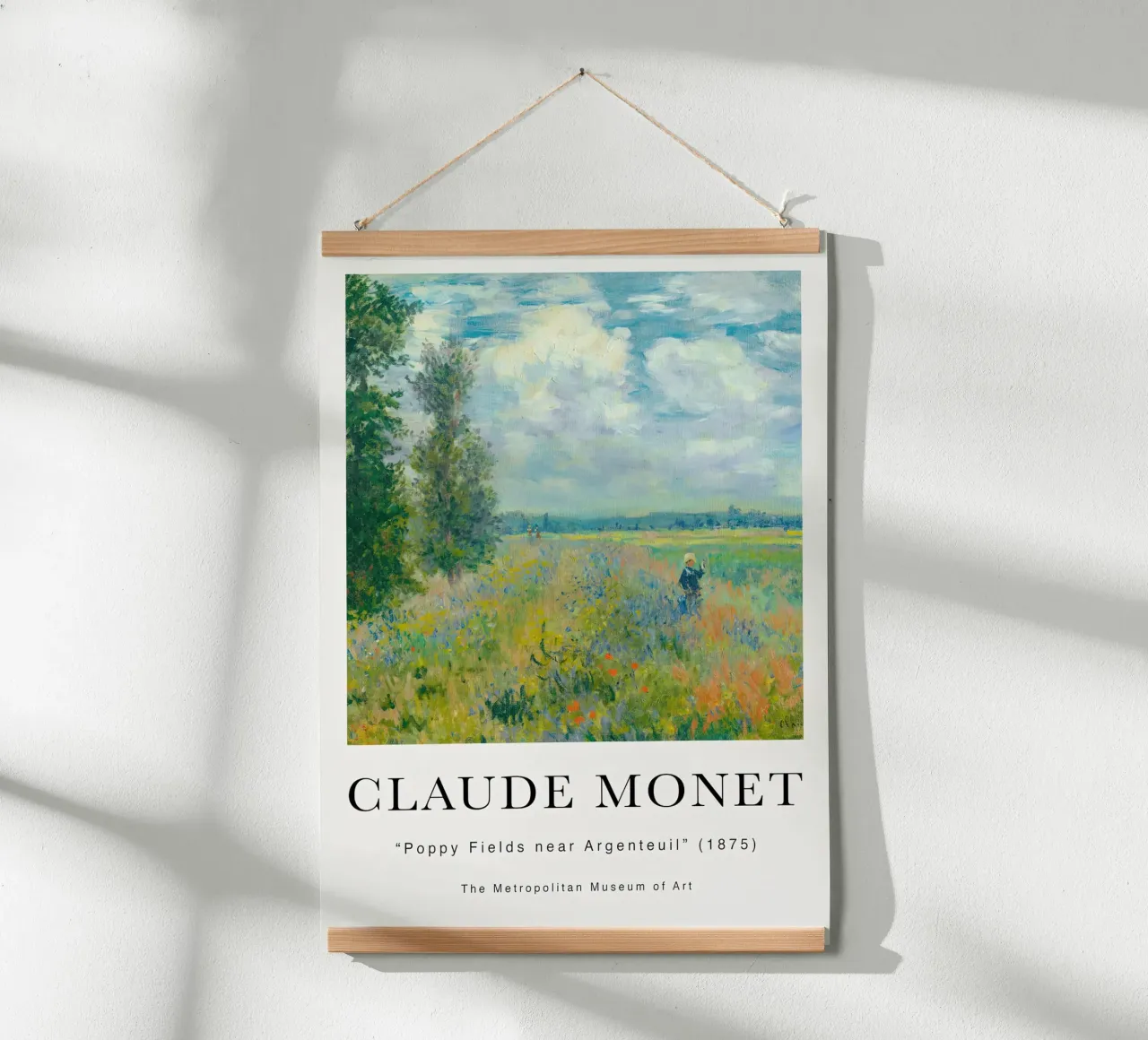 Monet Poppy Fields near Argenteuil 1875 poster with plastic frame by Jam Poster