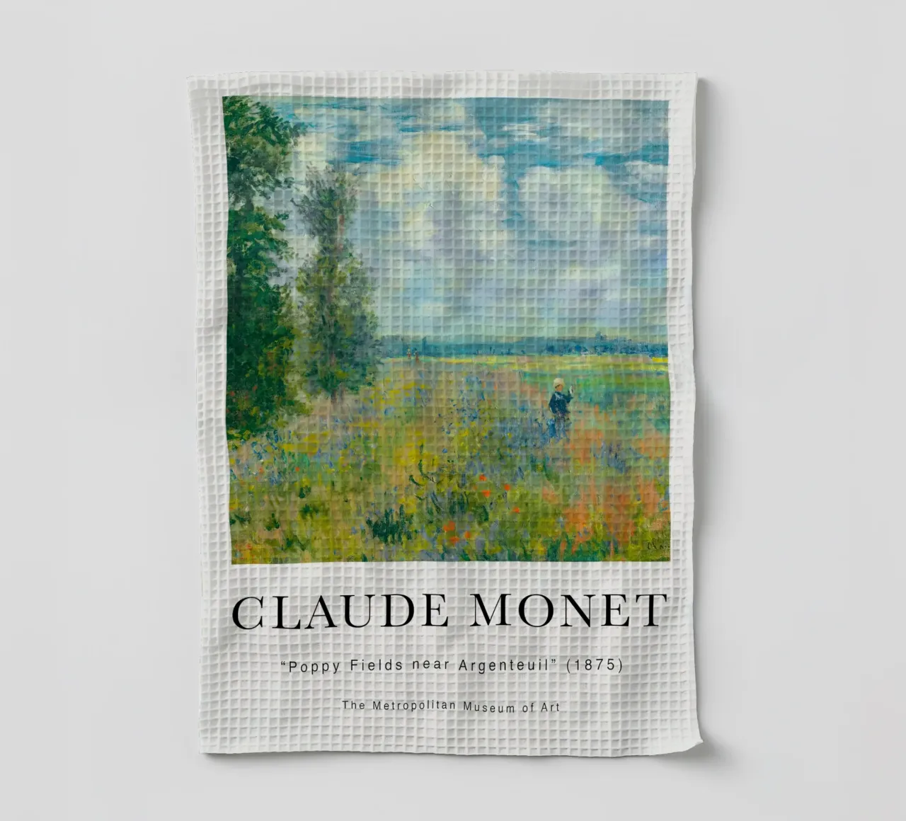 Monet Campi di papaveri vicino ad Argenteuil 1875 canovaccio da cucina da Jam Poster