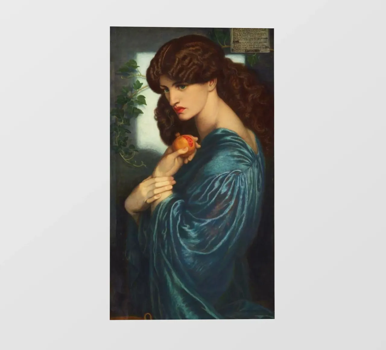 "Proserpina" di Dante Gabriel Rossetti pellicola backlit da Art History