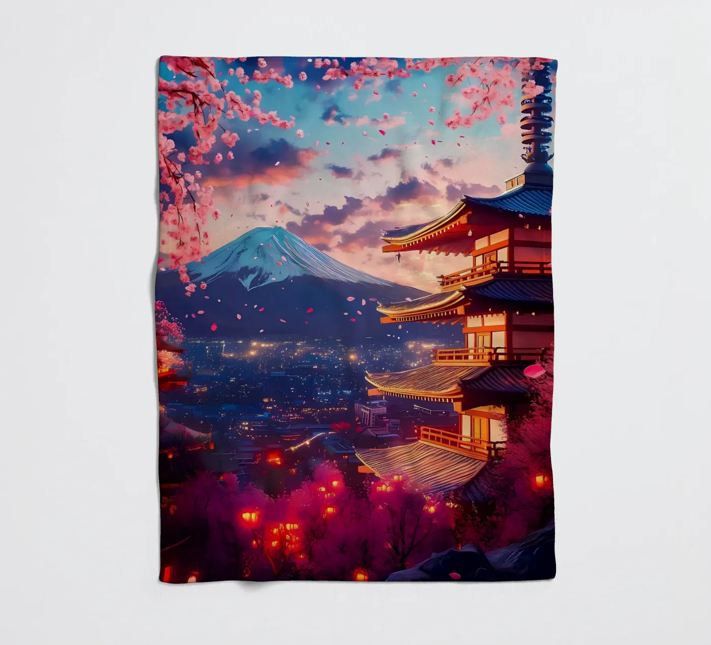 Bergpagode Fleecedecke von MountainShop