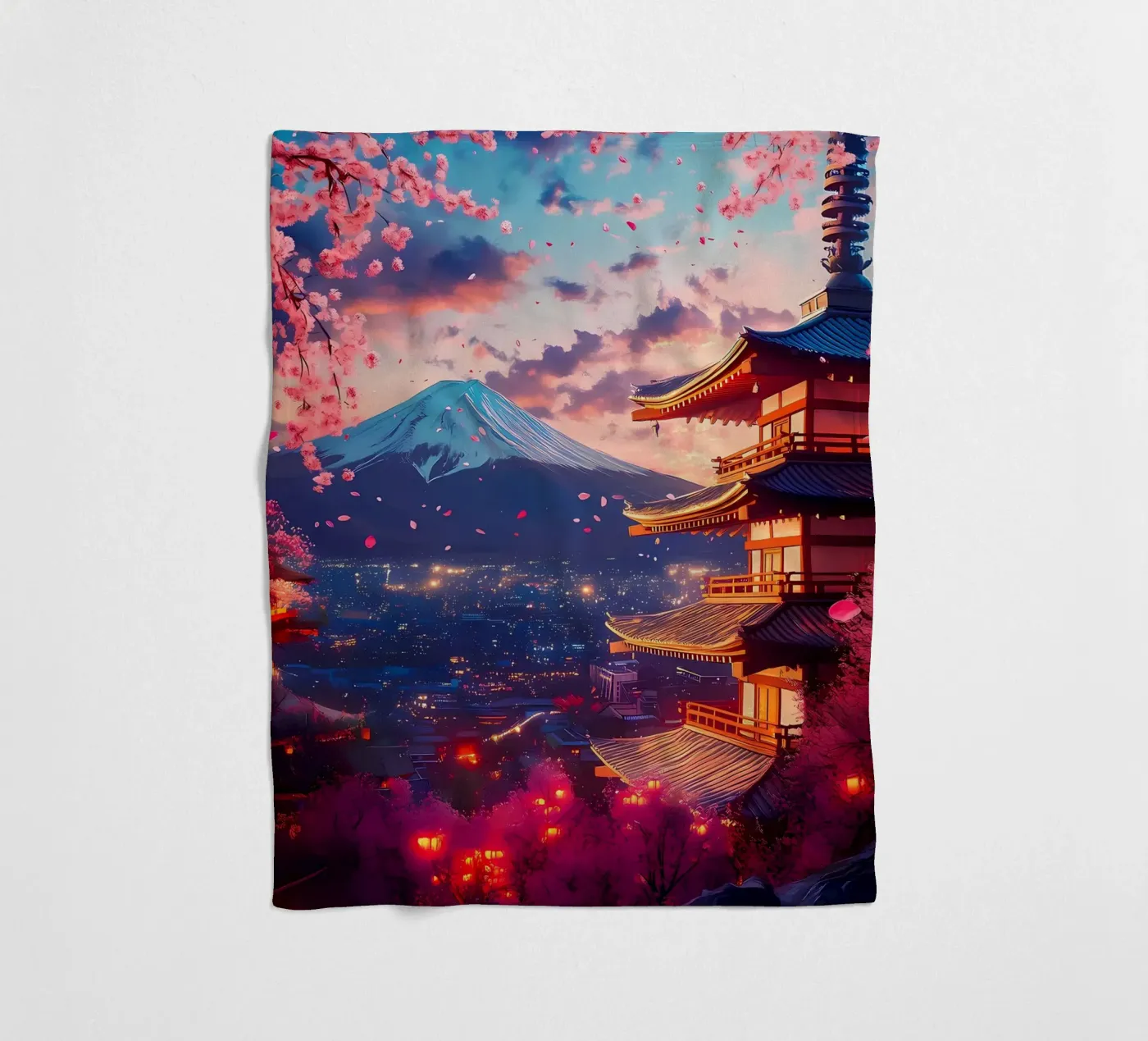 Bergpagode Fleecedecke von MountainShop