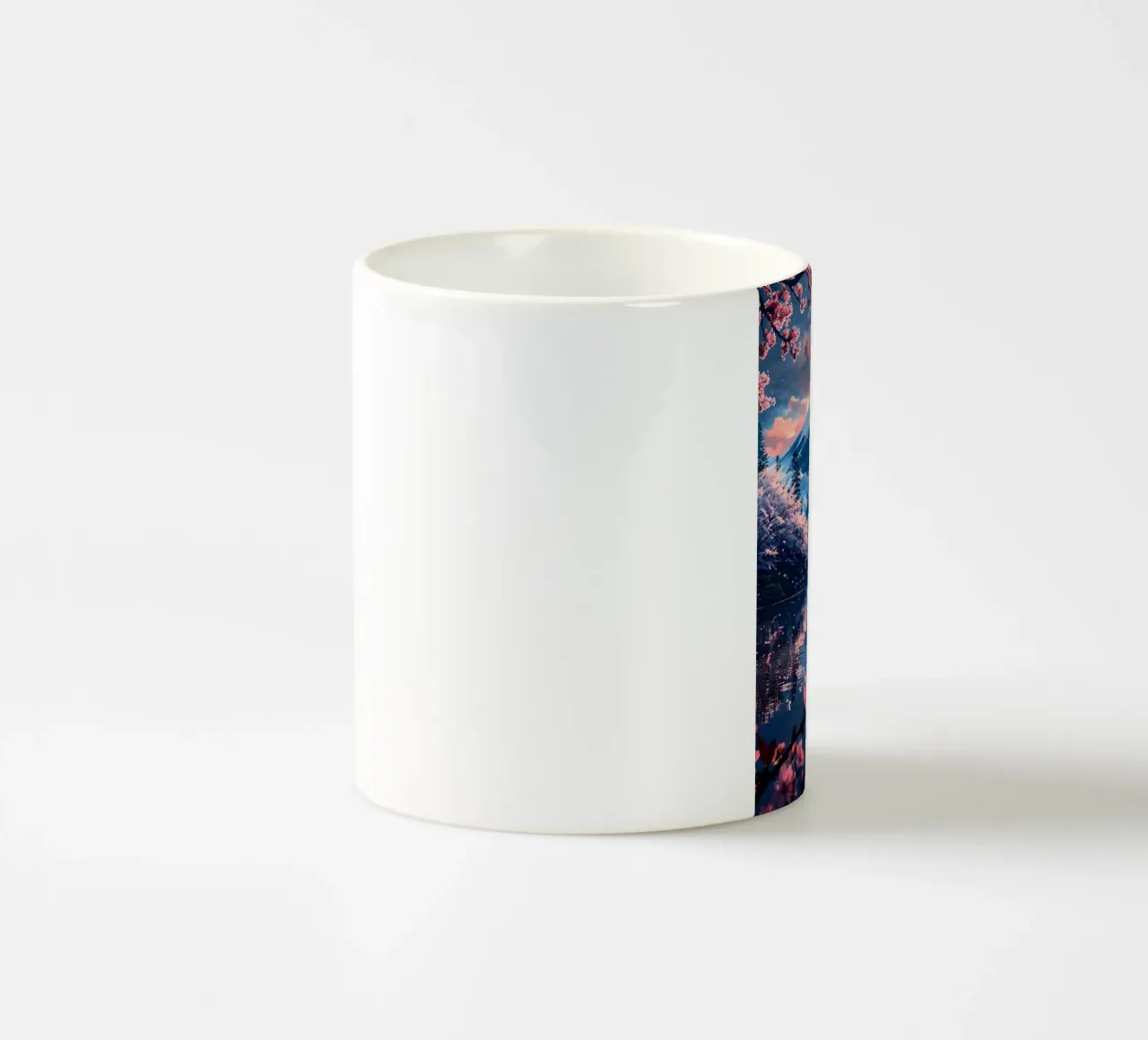 mountain cherry blossoms ceramic mug by MountainShop