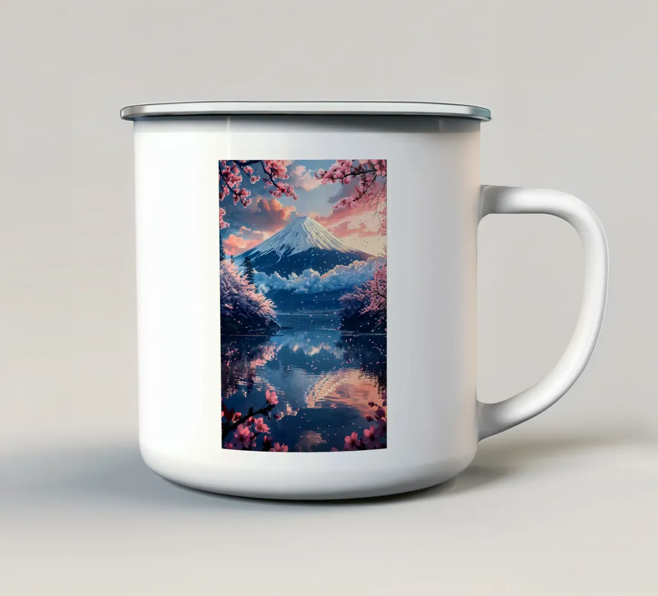 fiori di ciliegio di montagna tazza in smalto da MountainShop