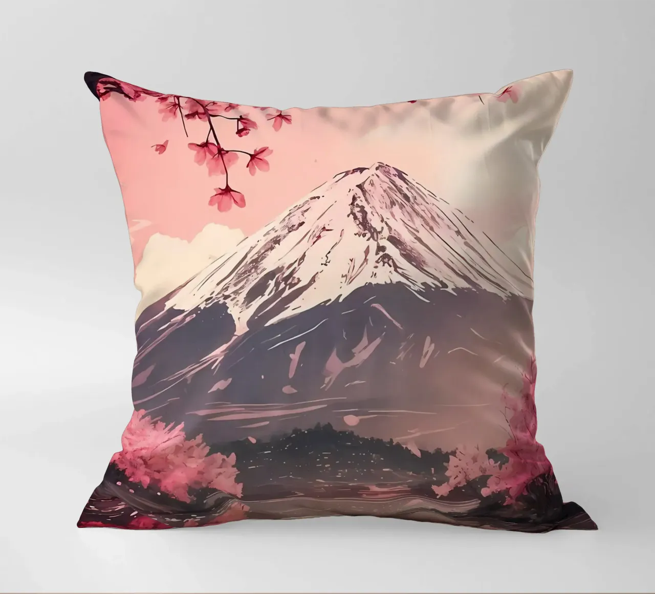 montagna dei ciliegi in fiore cuscino da MountainShop