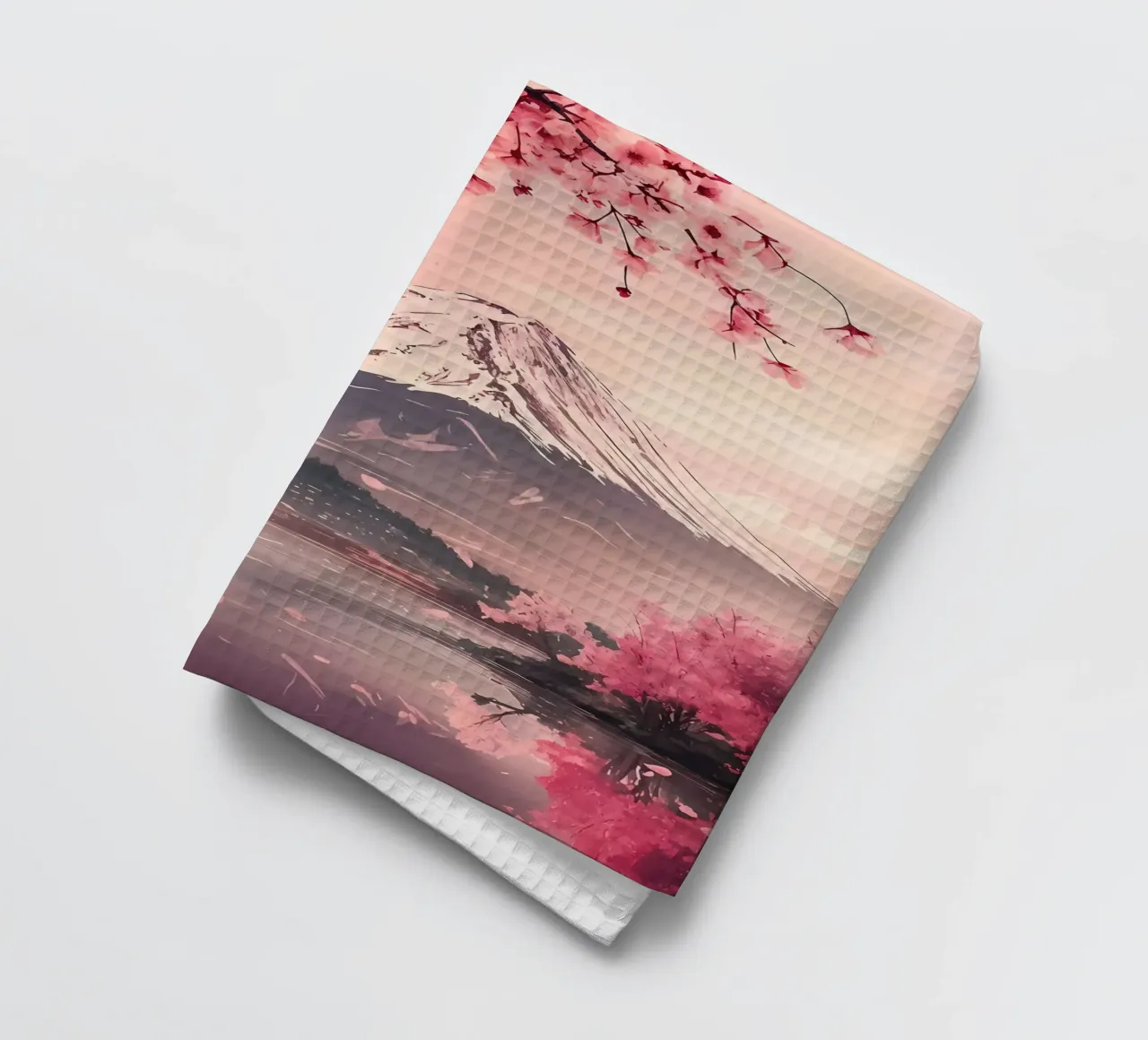 montagne des cerisiers en fleurs torchon de MountainShop