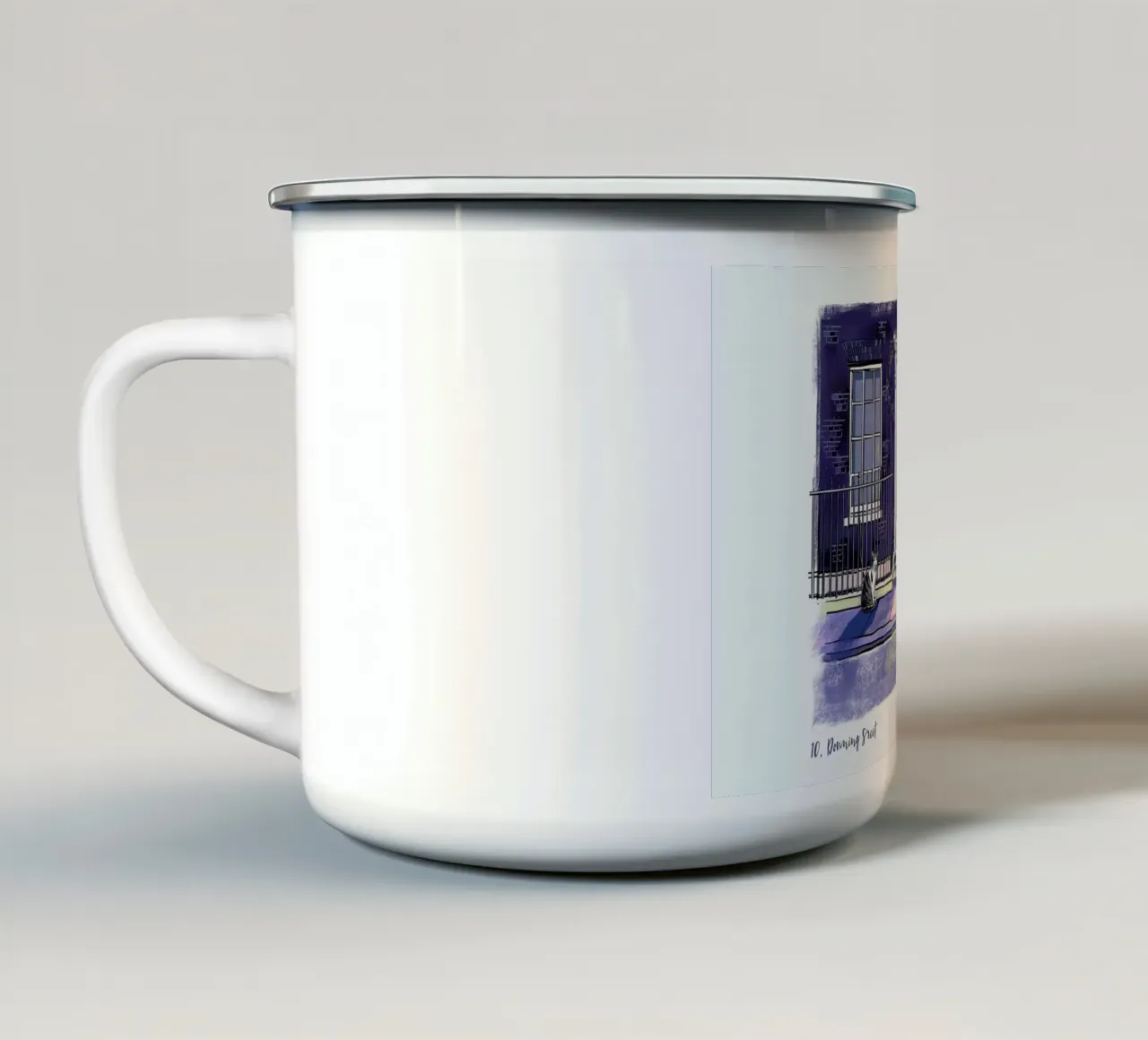 London No.10 Downing St tazza in smalto da Rocket68