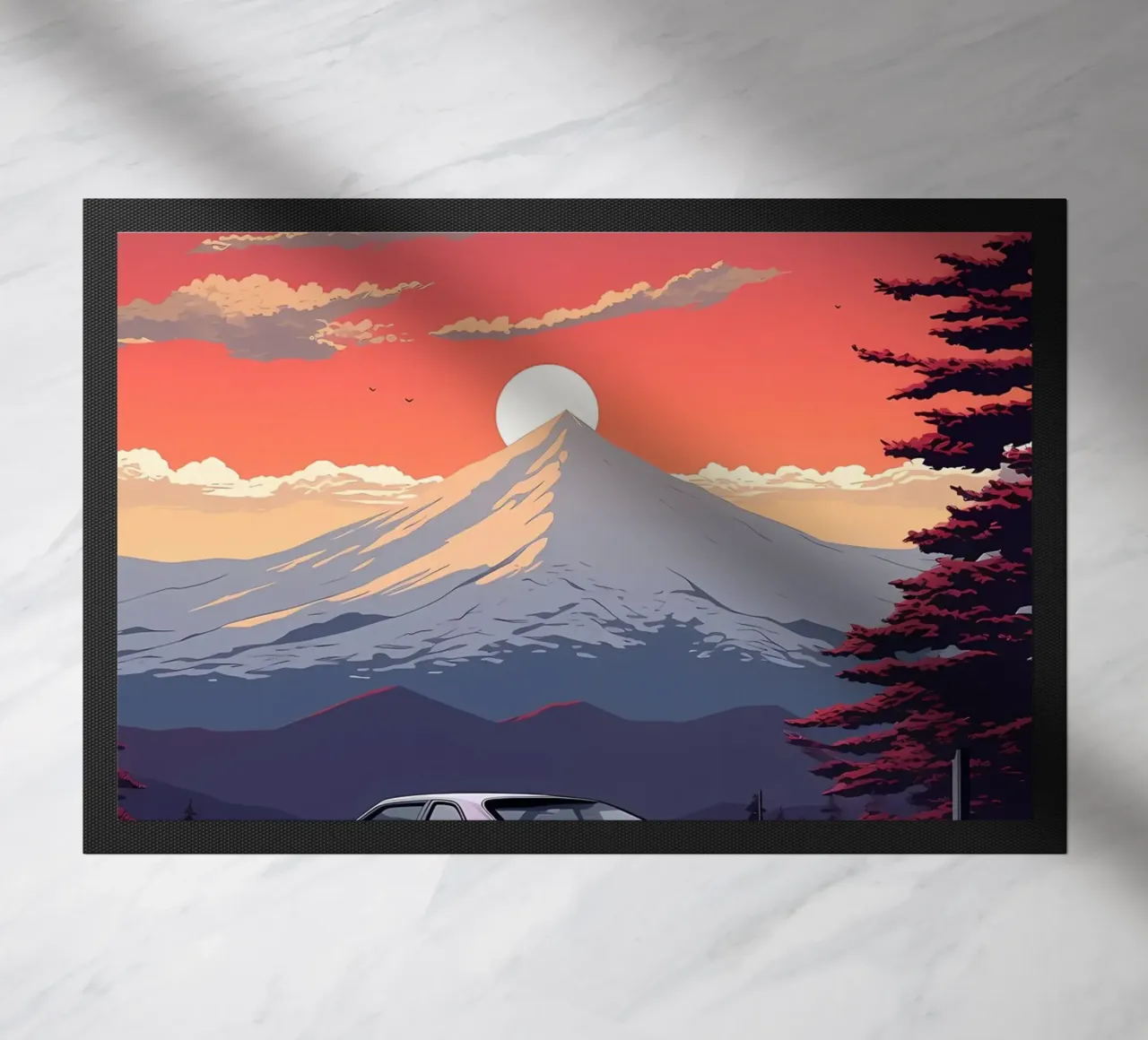 auto sunset mountain zerbino da MountainShop