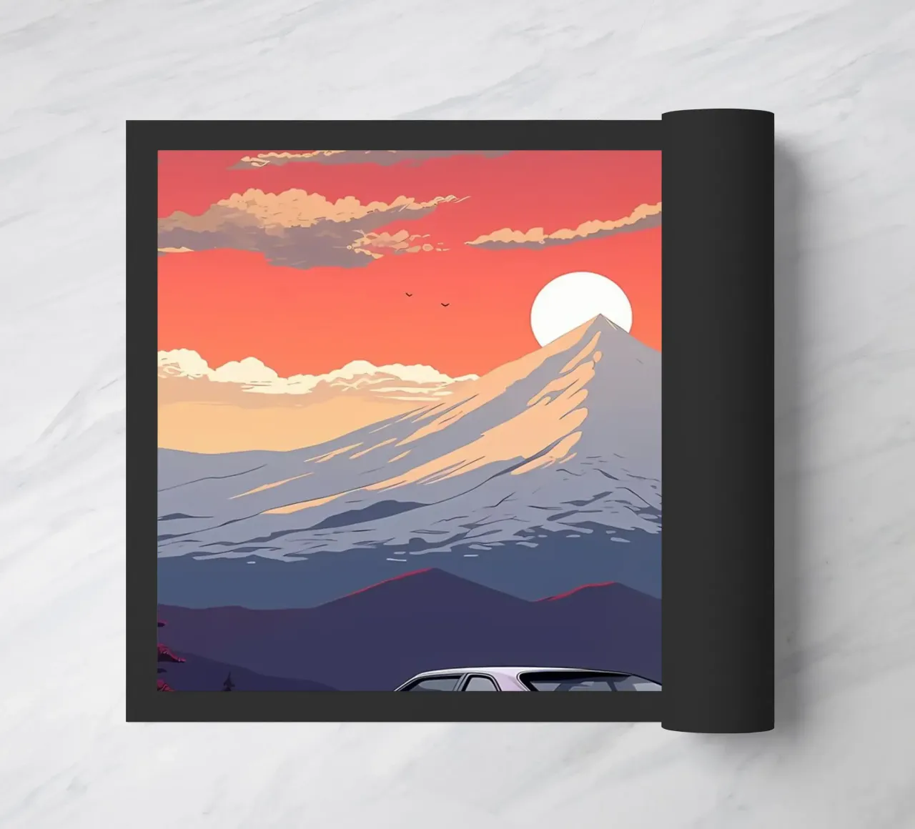 auto sunset mountain zerbino da MountainShop