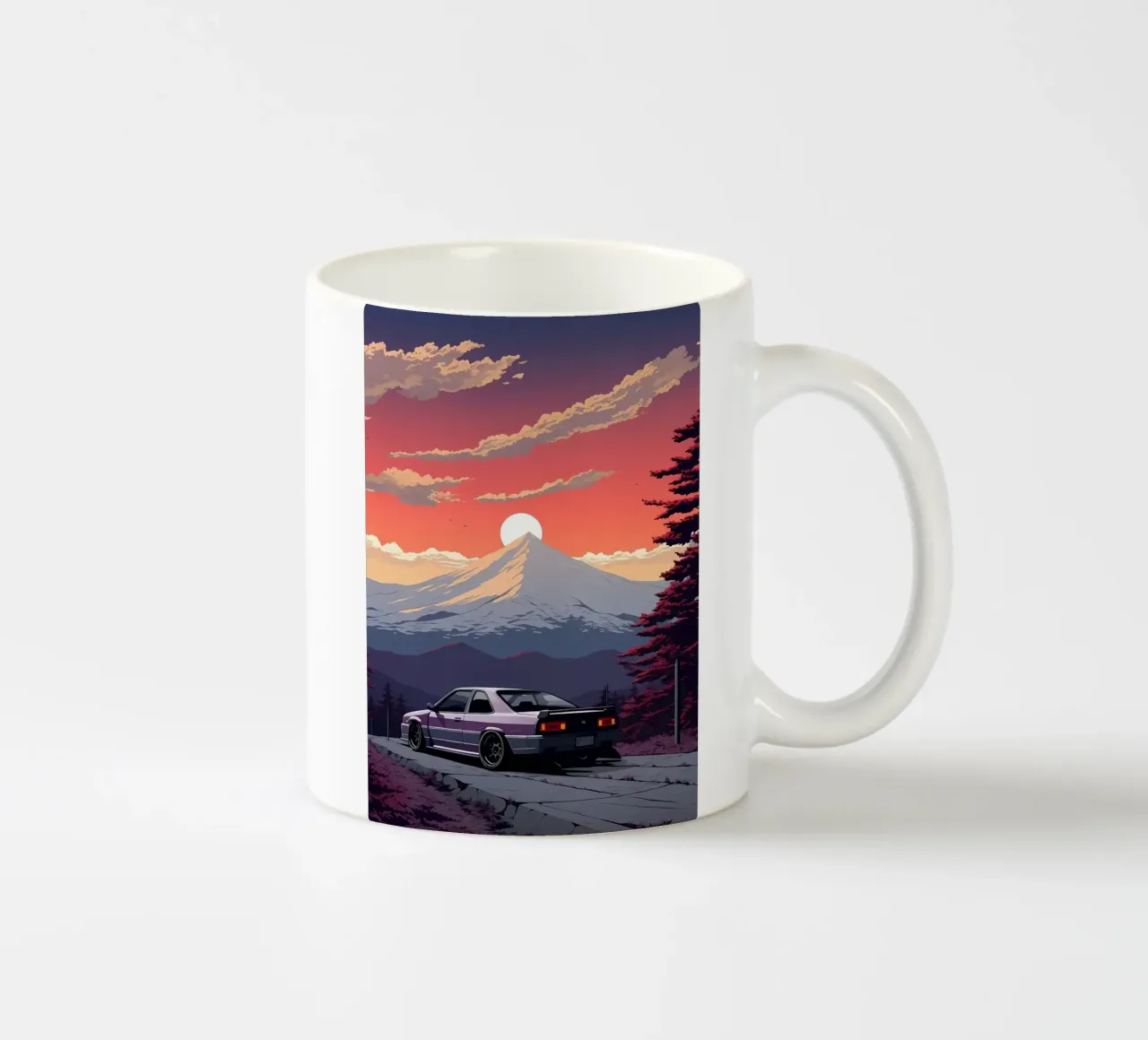 auto sunset mountain tazza in ceramica da MountainShop