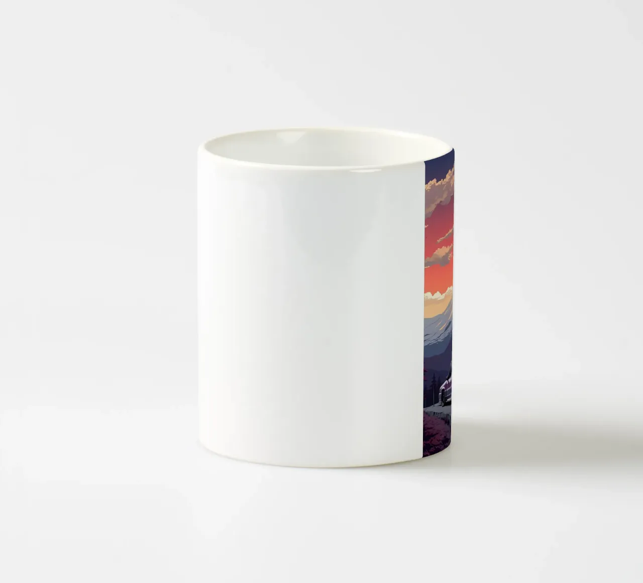 auto sunset mountain tazza in ceramica da MountainShop