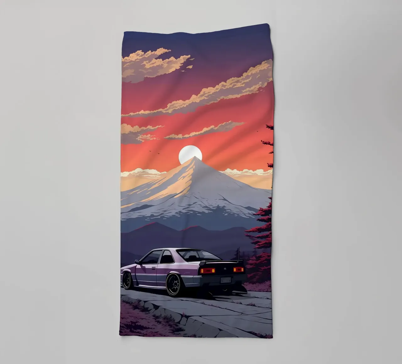 auto sunset mountain asciugamano da bagno da MountainShop