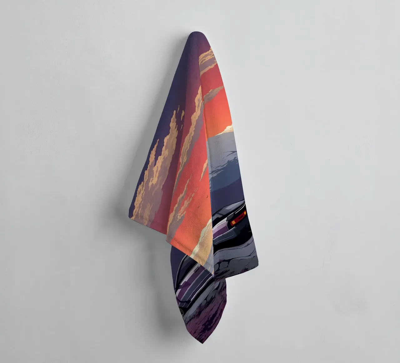 auto sunset mountain asciugamano da bagno da MountainShop