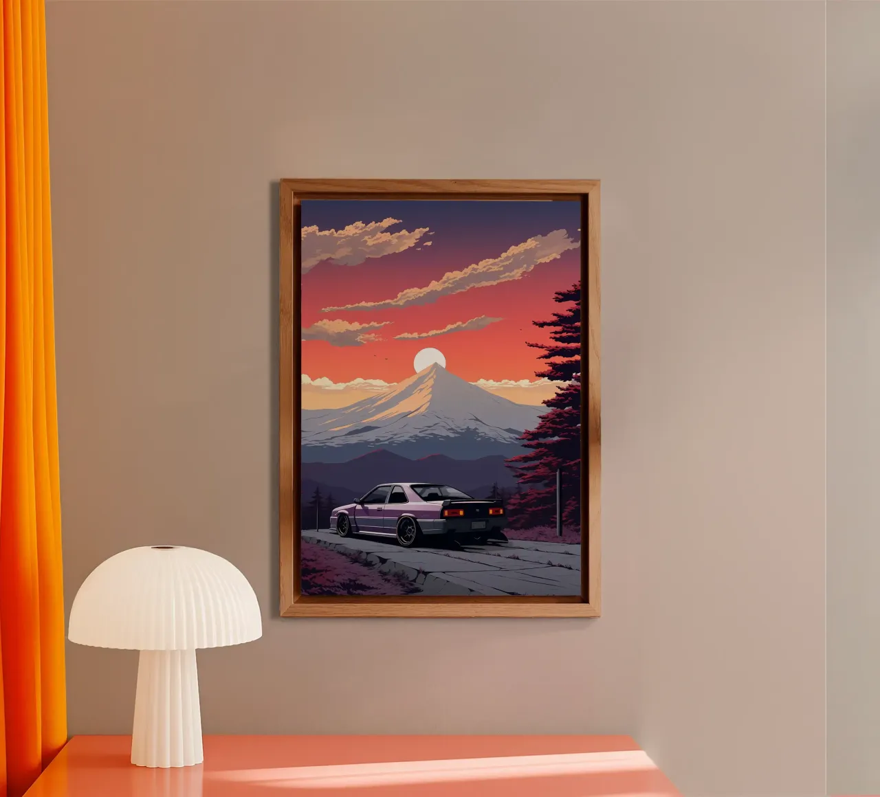 auto sunset mountain alluminio dibond da MountainShop