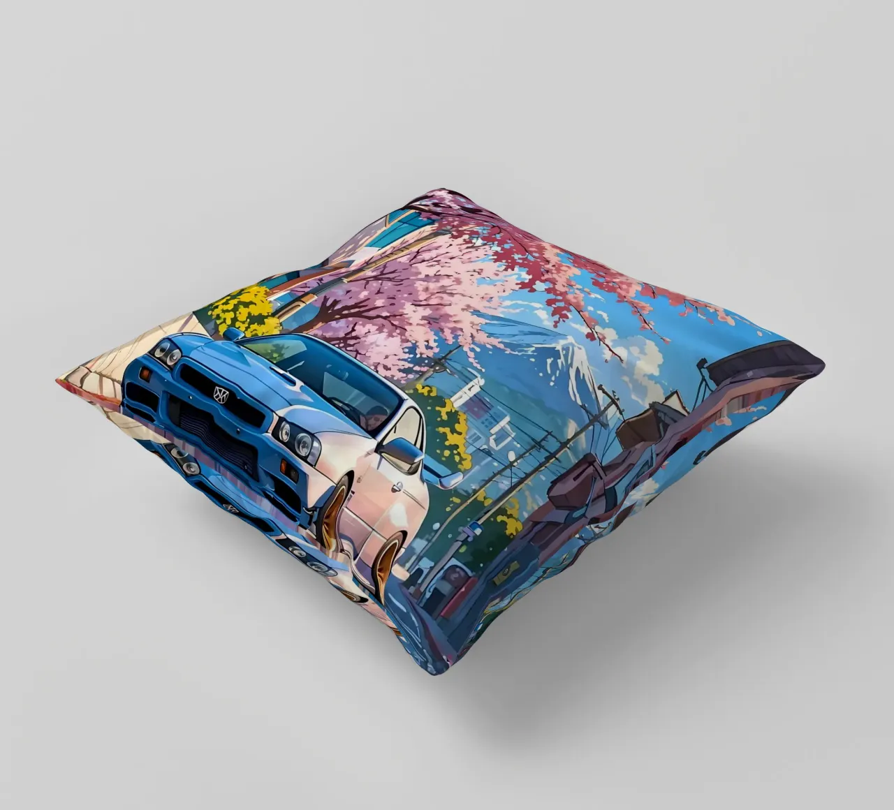 montagna dei ciliegi in fiore cuscino da MountainShop