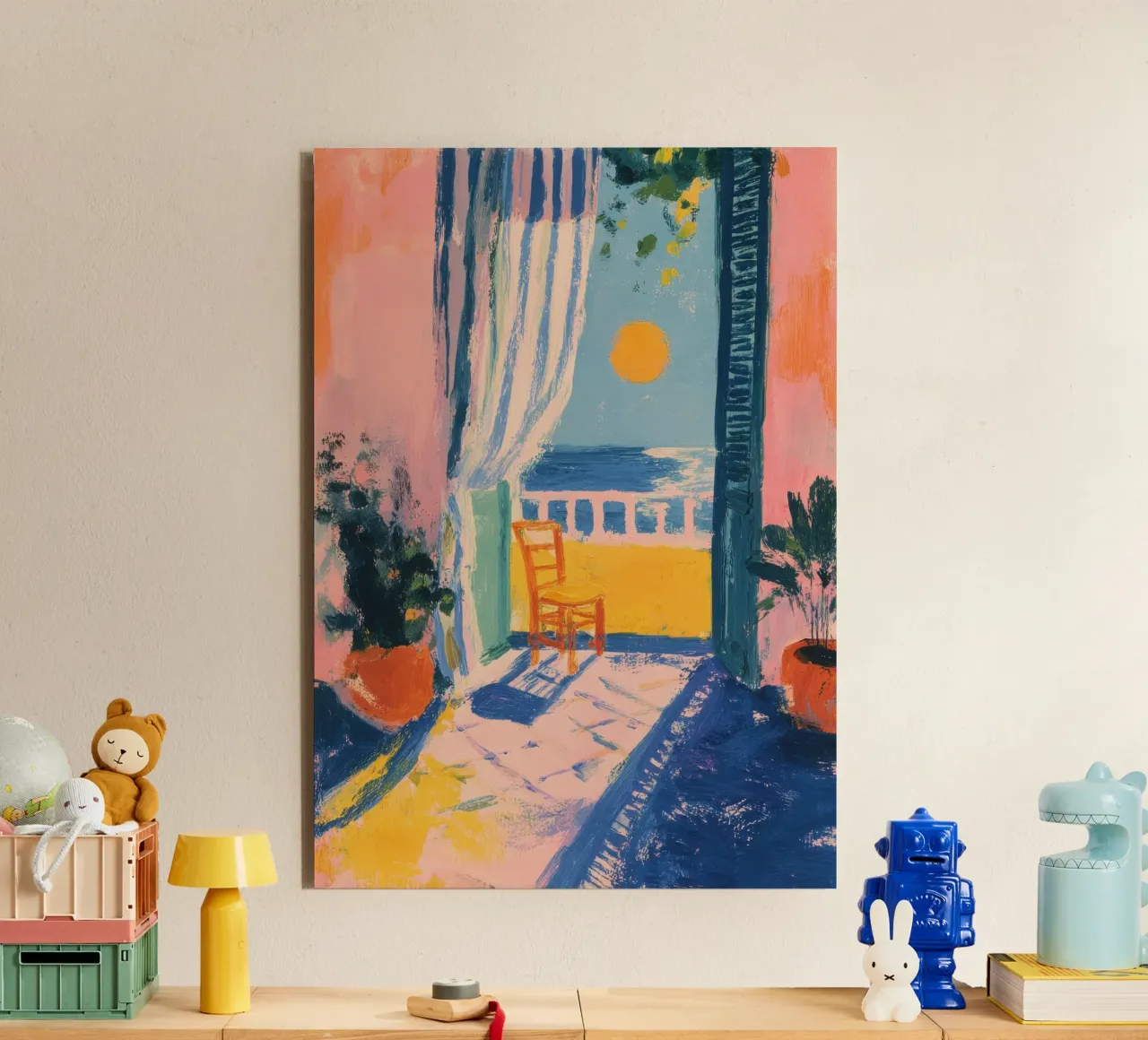 Balcone aperto in stile pastello Matisse alluminio dibond da ArtByNiki