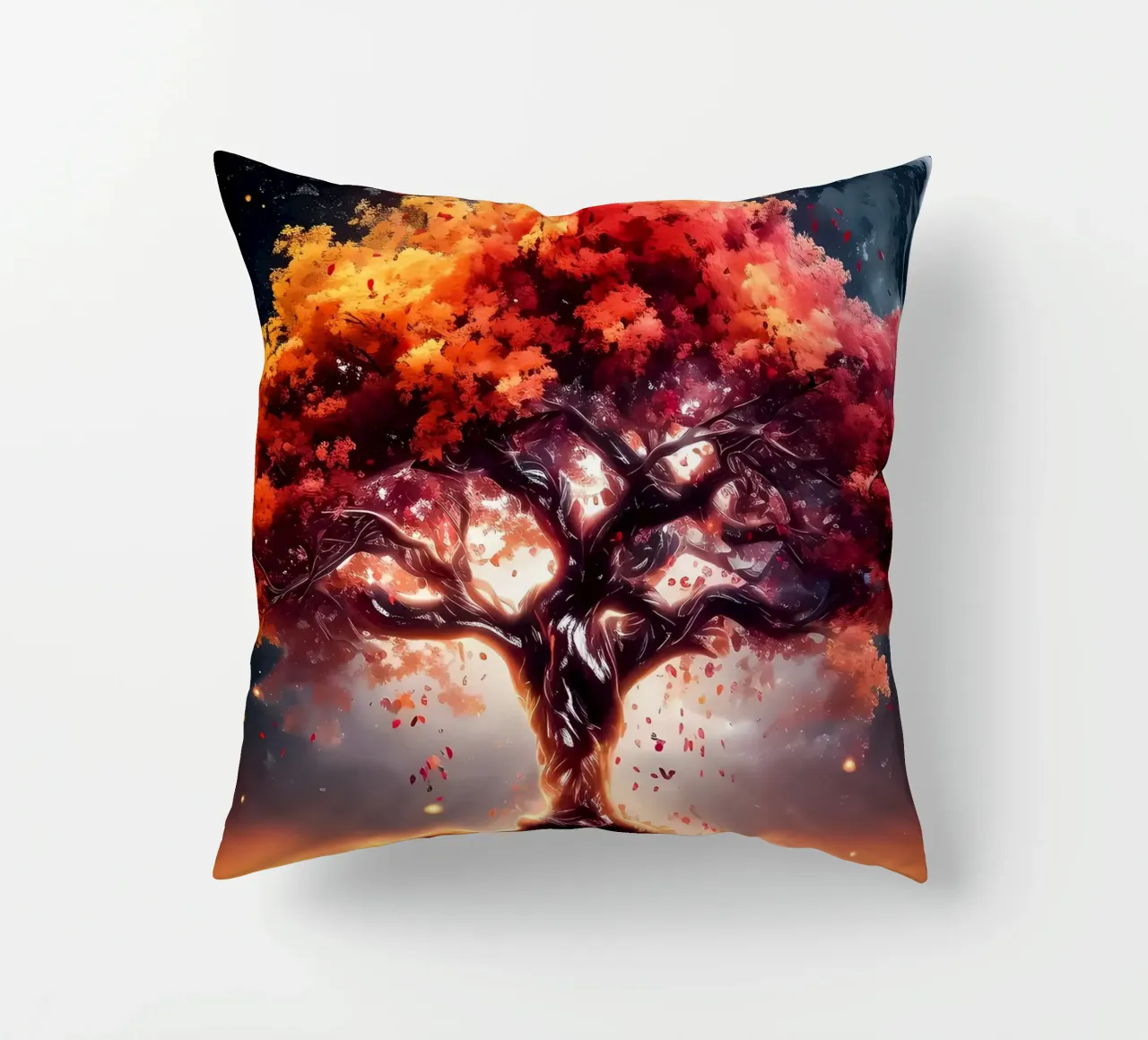 fantasy tree moon night decorative cushion by Jennifer R Spyhalski