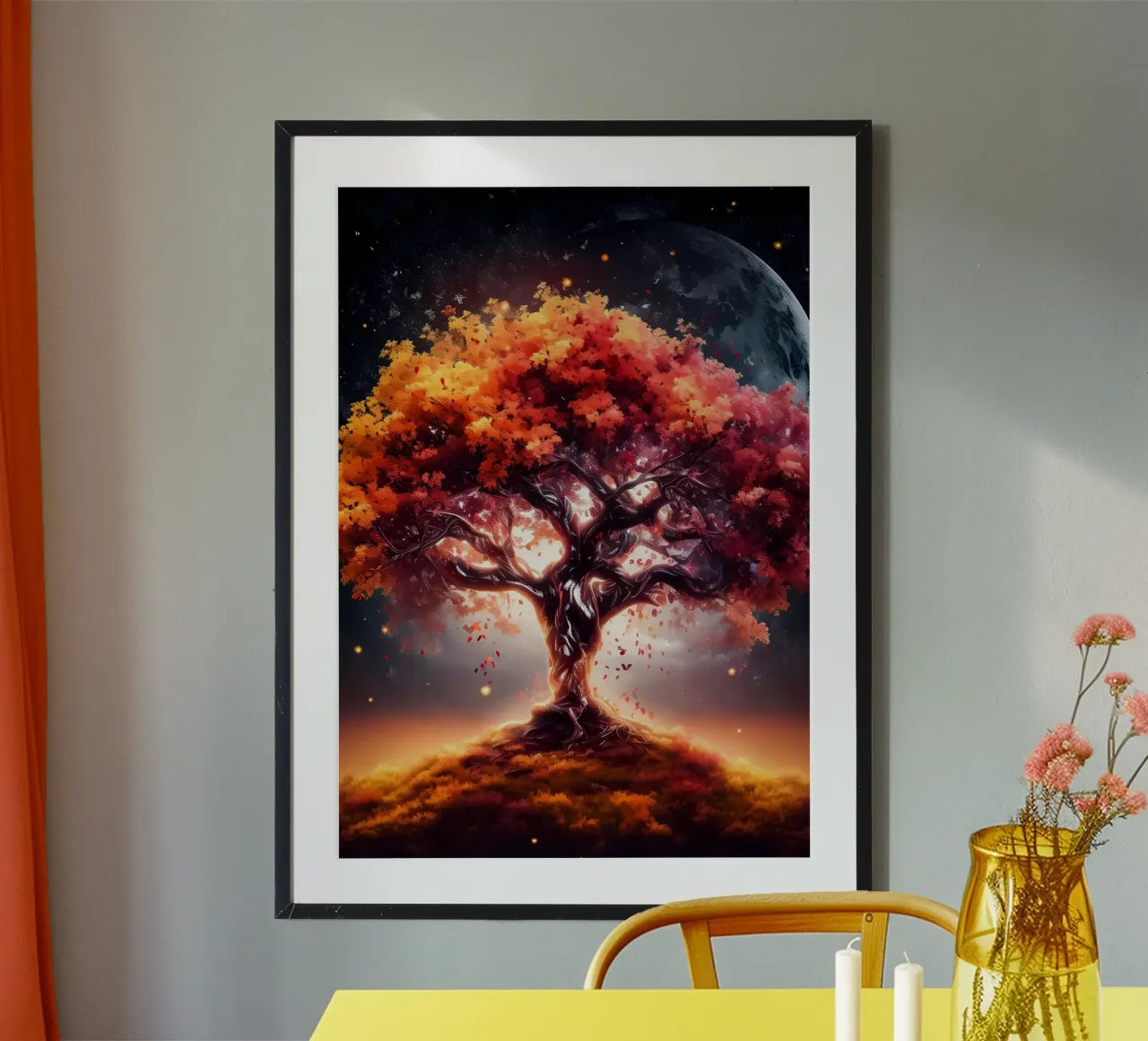 fantasy tree moon night hahnemühle by Jennifer R Spyhalski