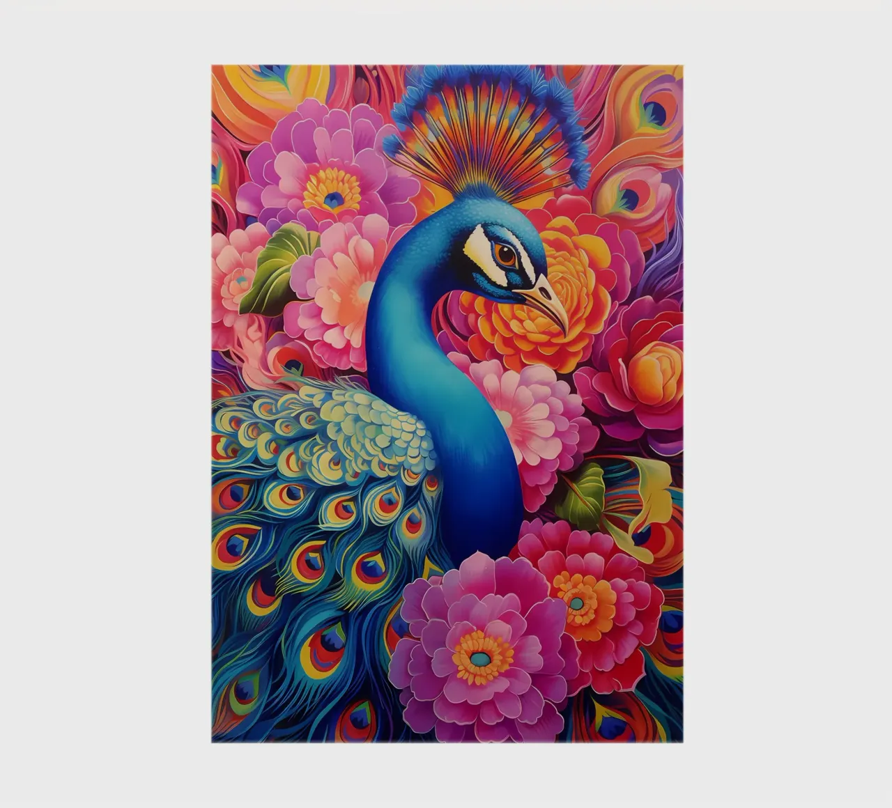 peacock feathers vibrant colors notebook by Jennifer R Spyhalski