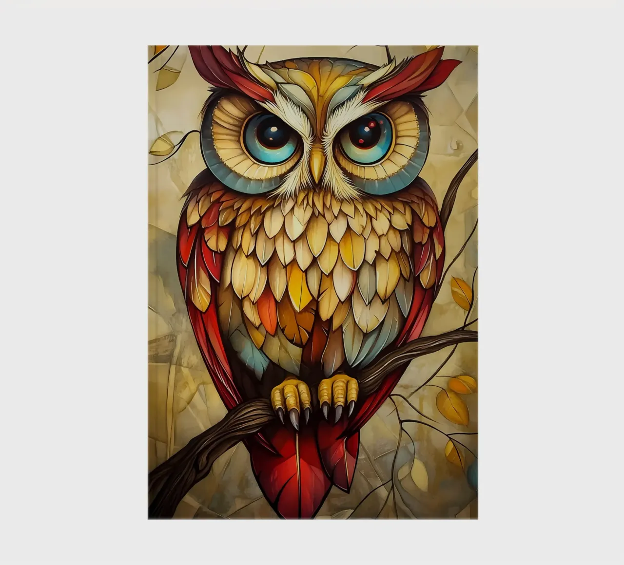 owl bird feathers notebook by Jennifer R Spyhalski