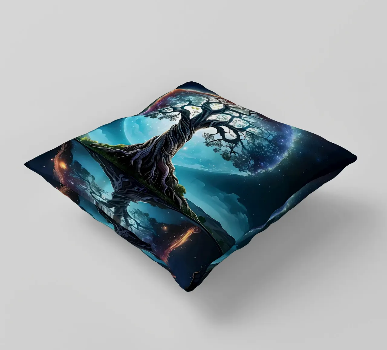albero cielo notturno riflessione cuscino da Jennifer R Spyhalski
