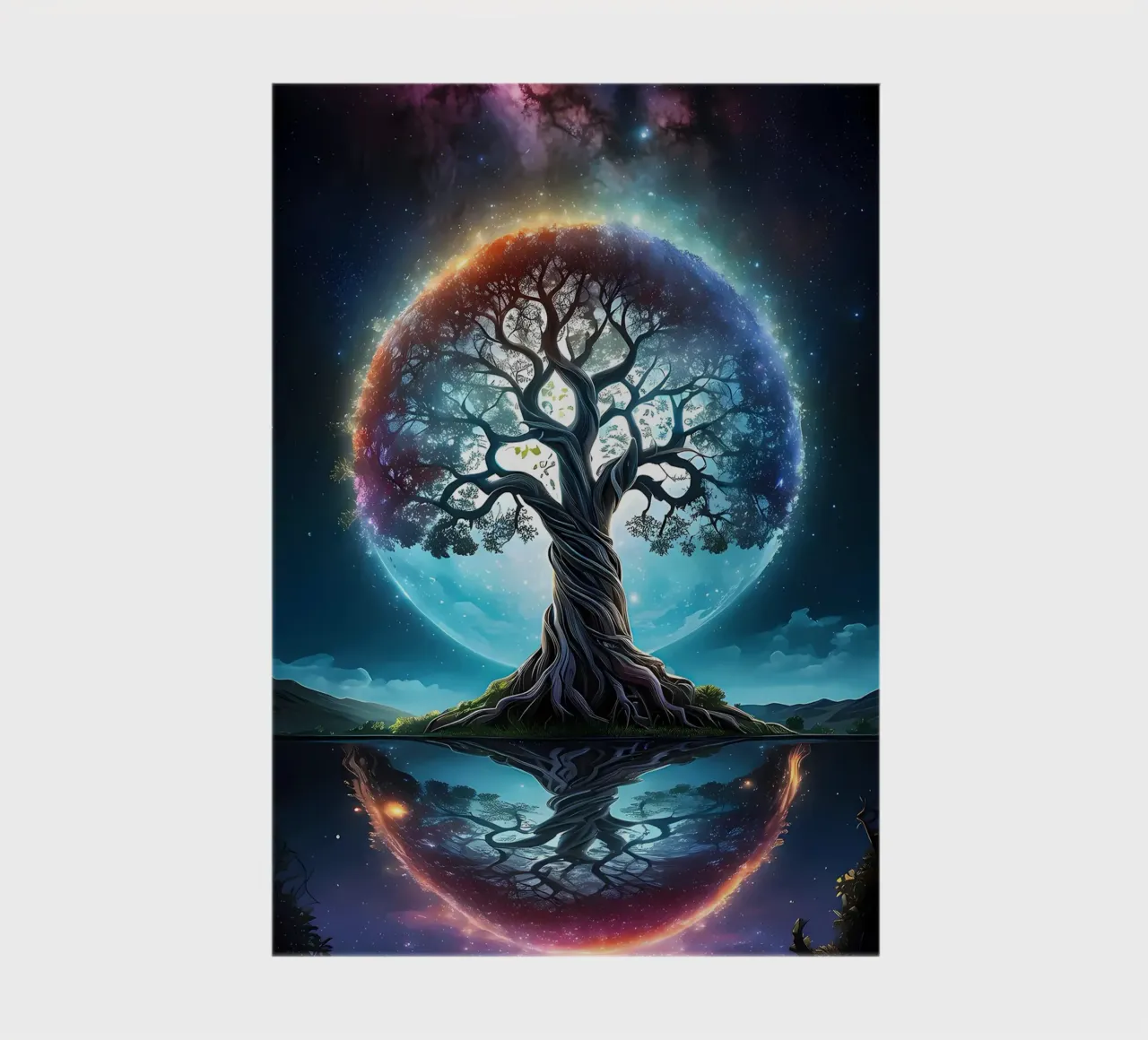 tree night sky reflection notebook by Jennifer R Spyhalski
