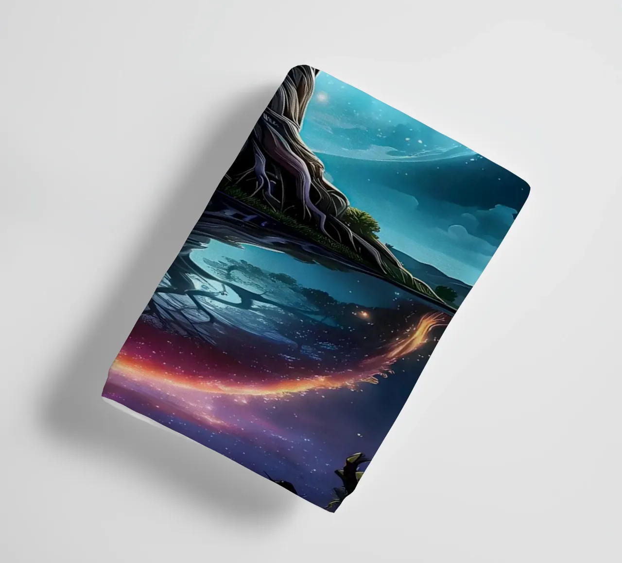 tree night sky reflection towel by Jennifer R Spyhalski