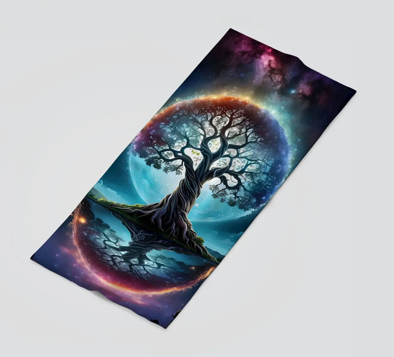 albero cielo notturno riflessione telo mare da Jennifer R Spyhalski