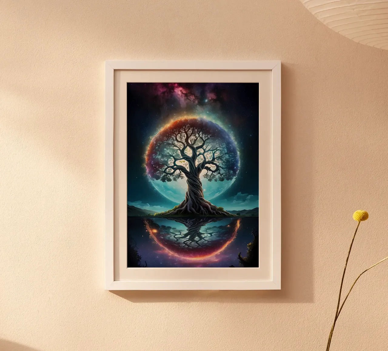 albero cielo notturno riflessione carta hahnemühle da Jennifer R Spyhalski