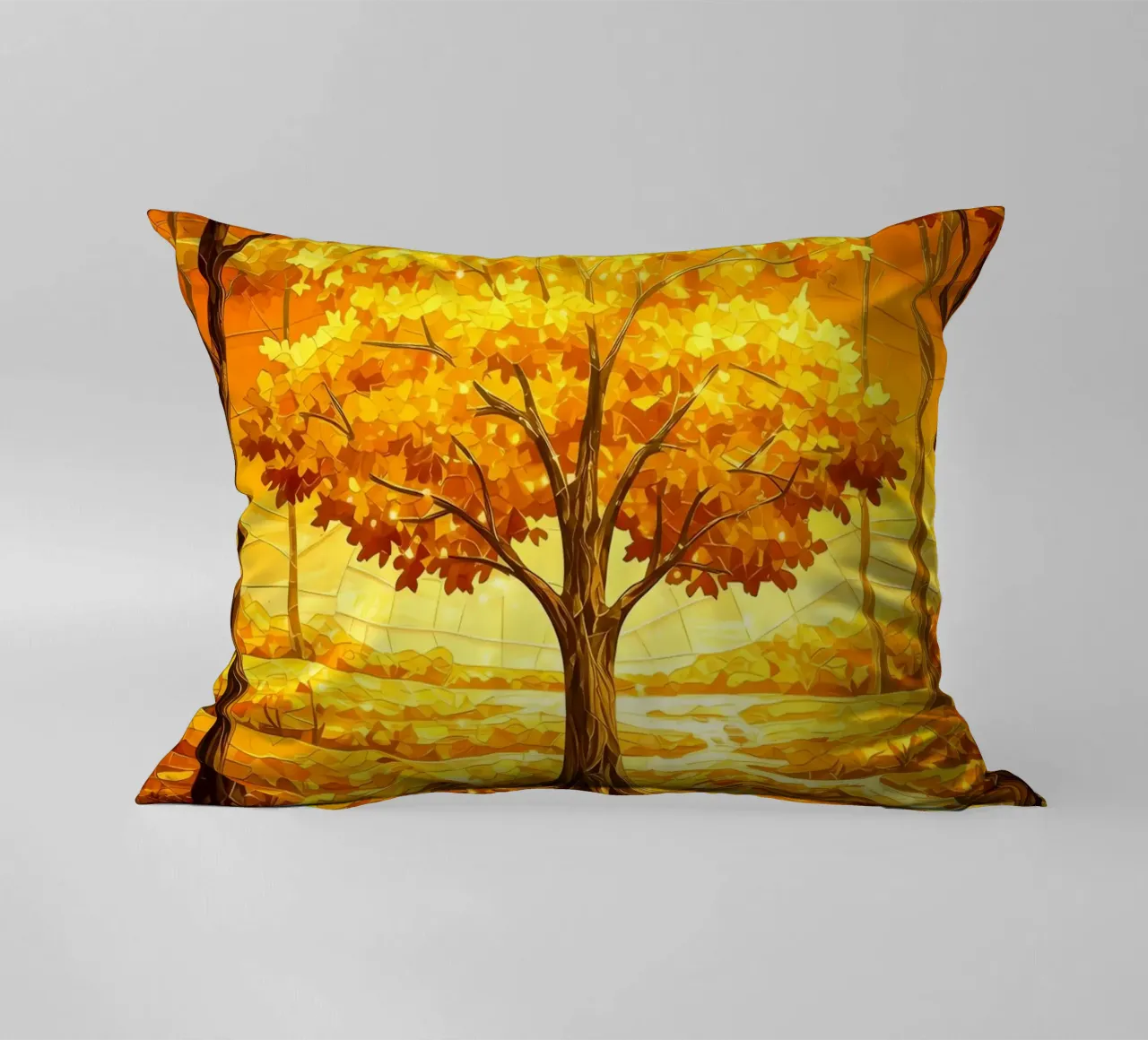 albero autunnale luce del sole cuscino da Jennifer R Spyhalski