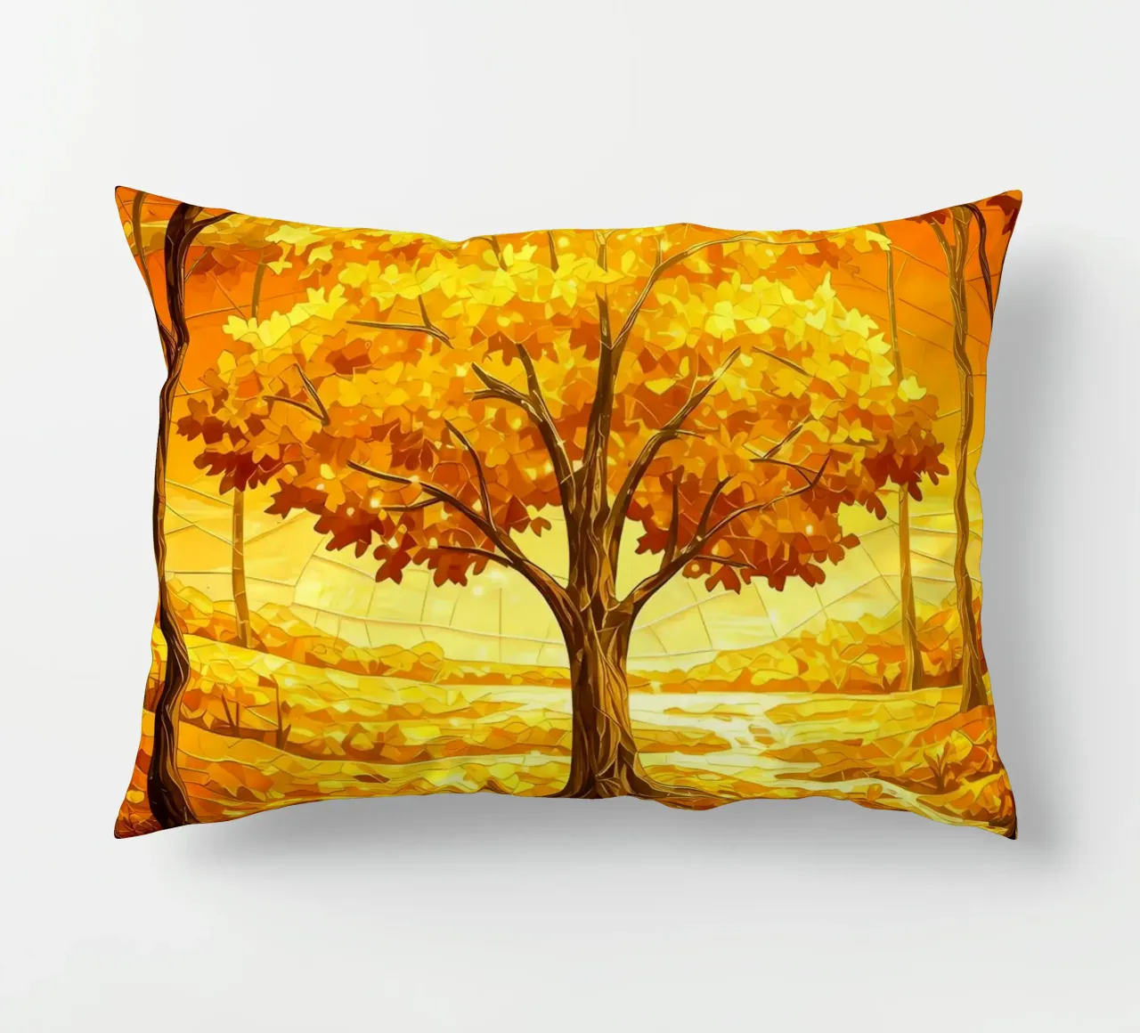 albero autunnale luce del sole cuscino da Jennifer R Spyhalski