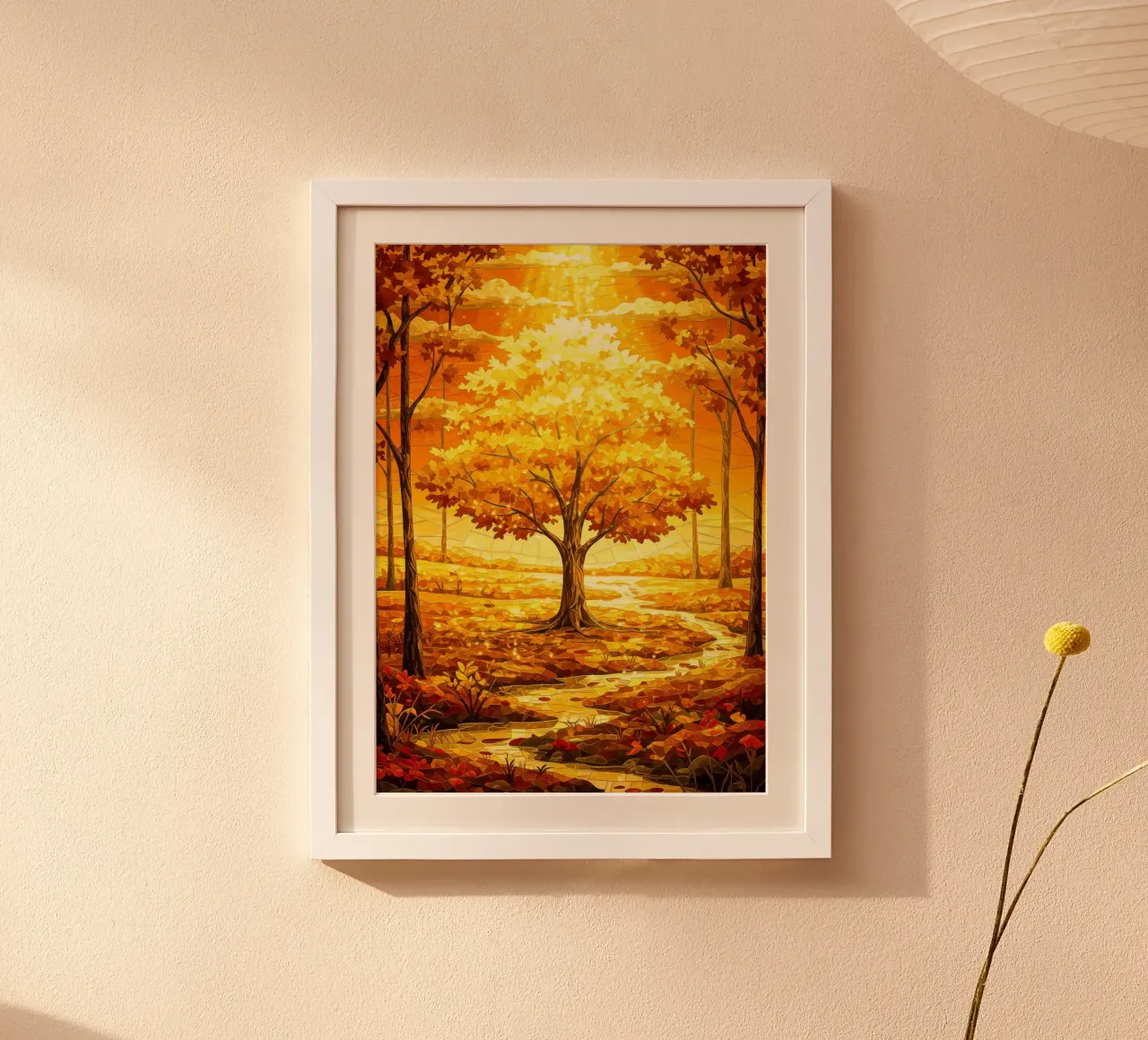 Herbstbaum Sonnenlicht Hahnemühle von Jennifer R Spyhalski