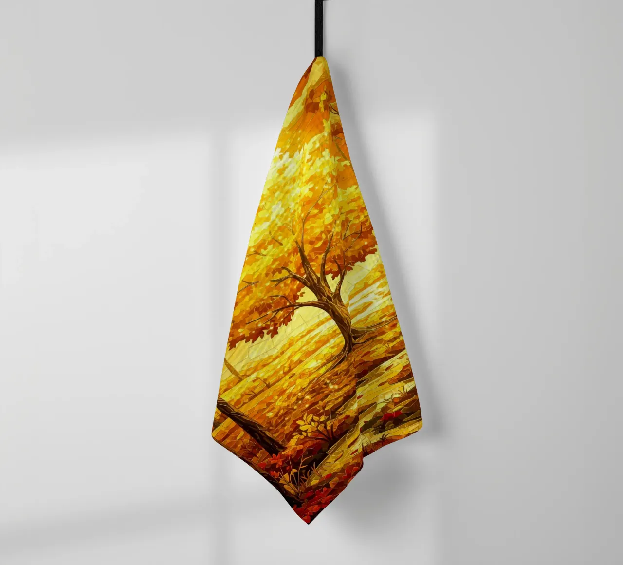 albero autunnale luce del sole canovaccio da cucina da Jennifer R Spyhalski