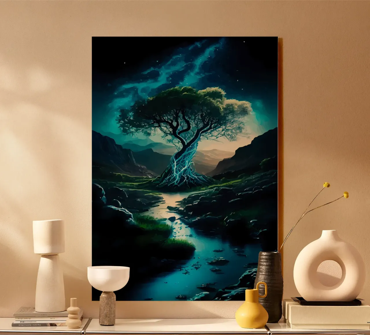 tree water stream acrylic glass by Jennifer R Spyhalski