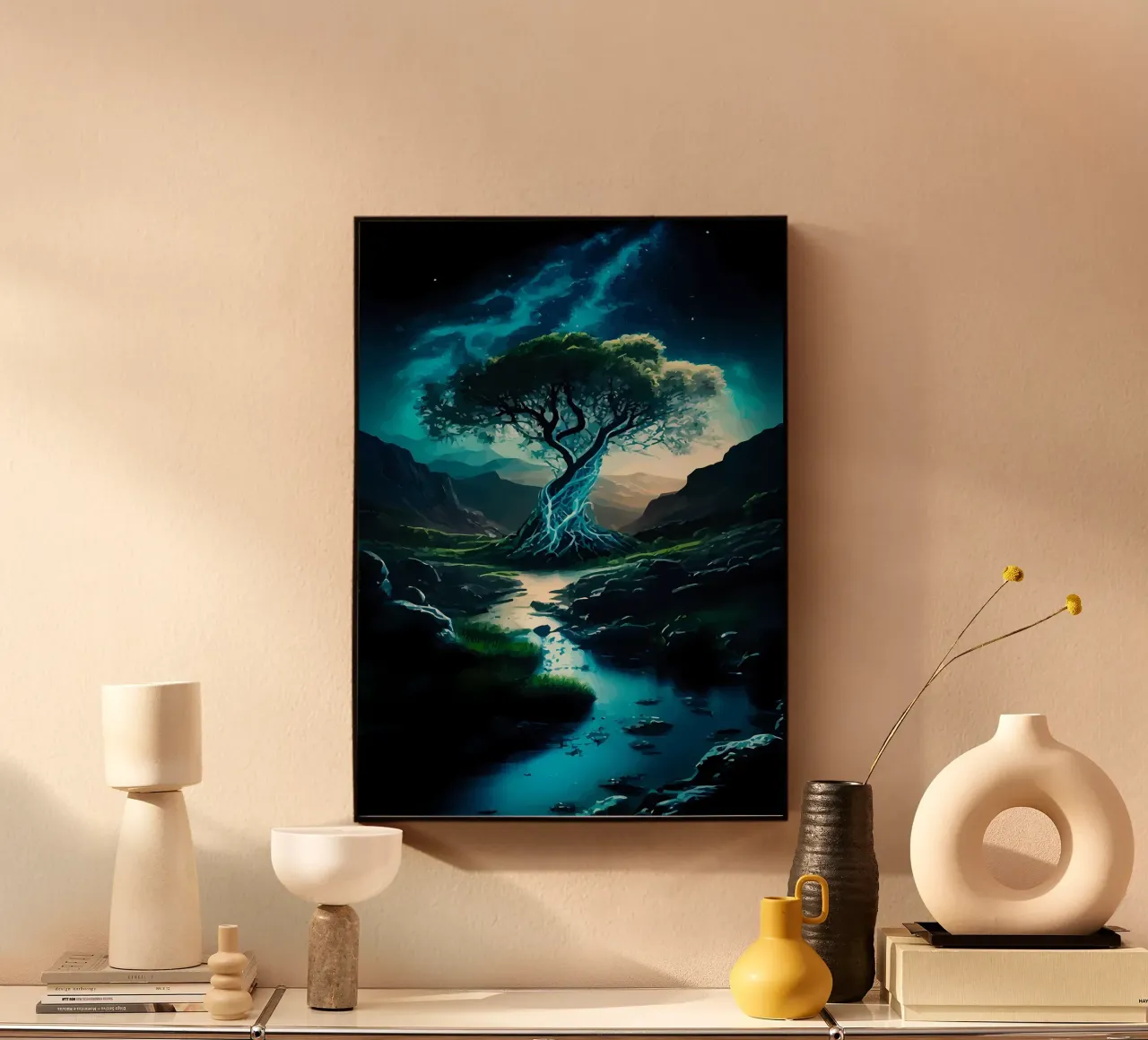 tree water stream forex plate by Jennifer R Spyhalski