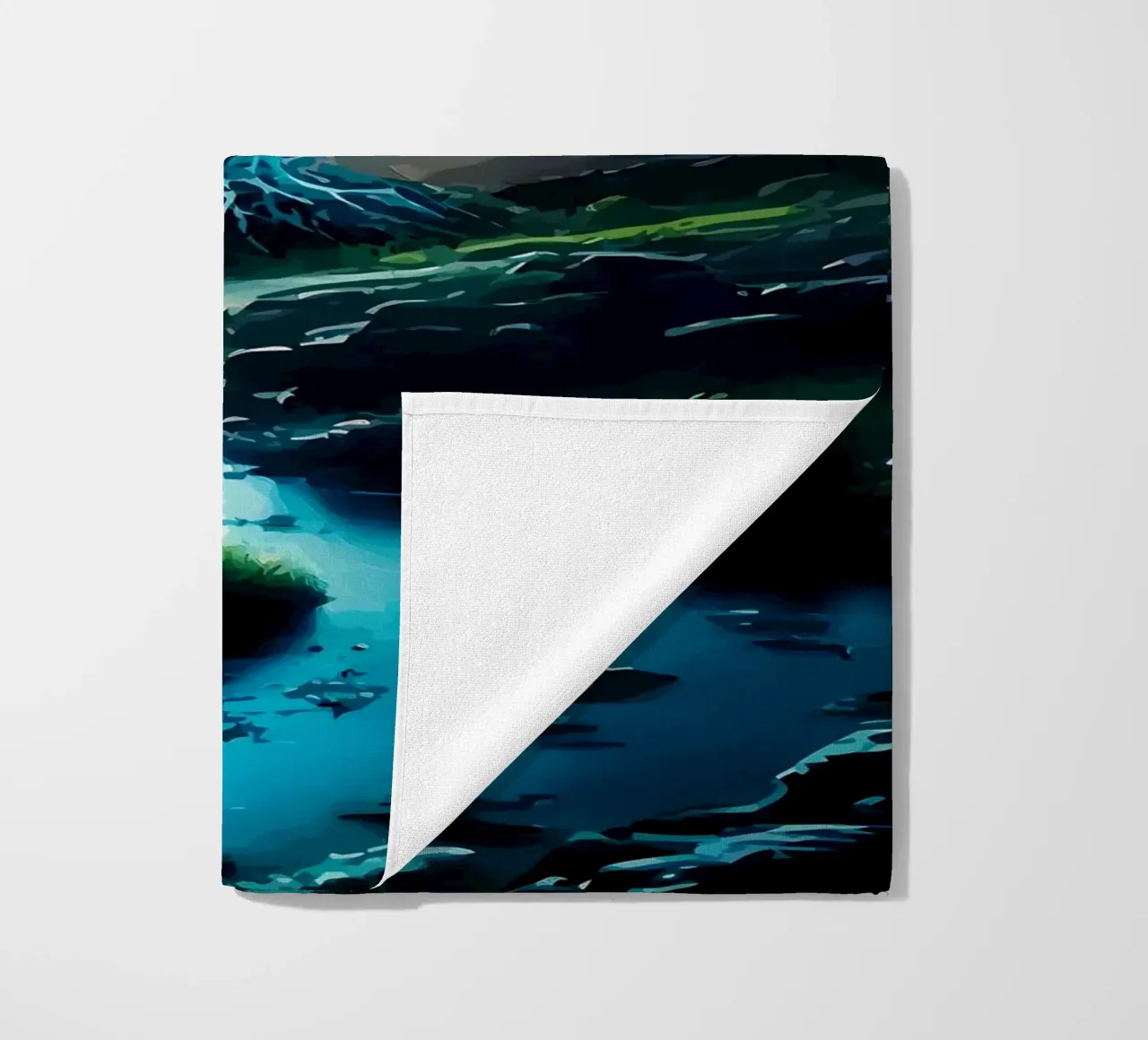 tree water stream beach towel by Jennifer R Spyhalski