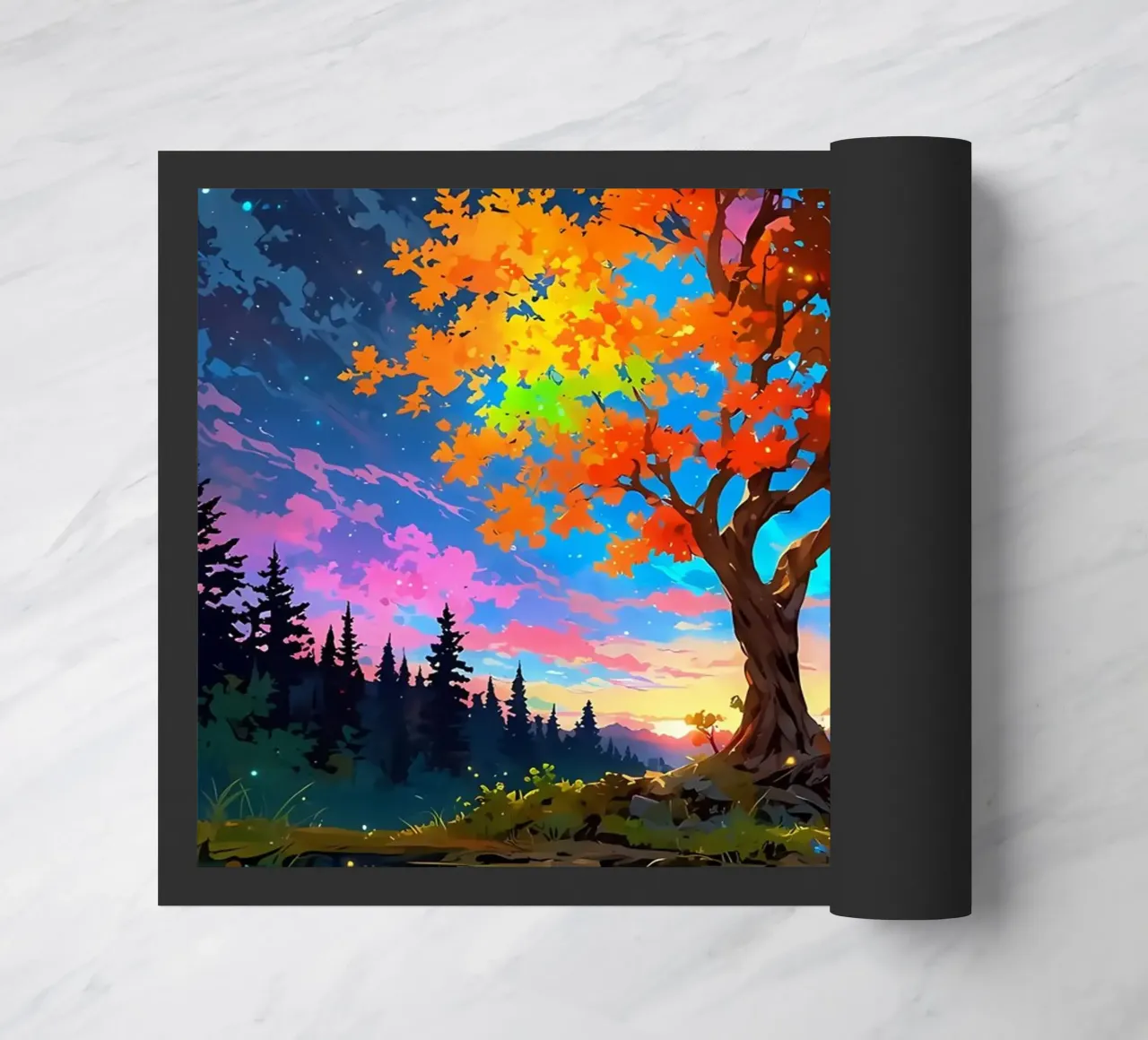 albero lago riflessione zerbino da Jennifer R Spyhalski