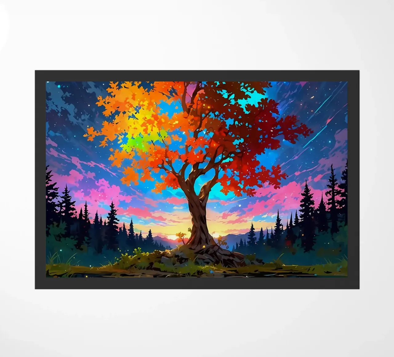 albero lago riflessione zerbino da Jennifer R Spyhalski