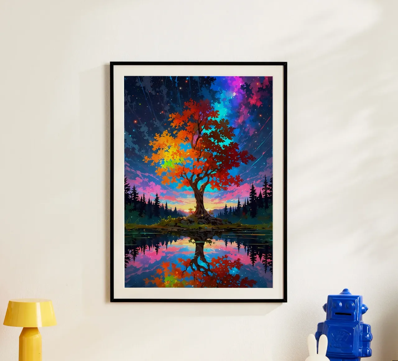 tree lake reflection hahnemühle by Jennifer R Spyhalski