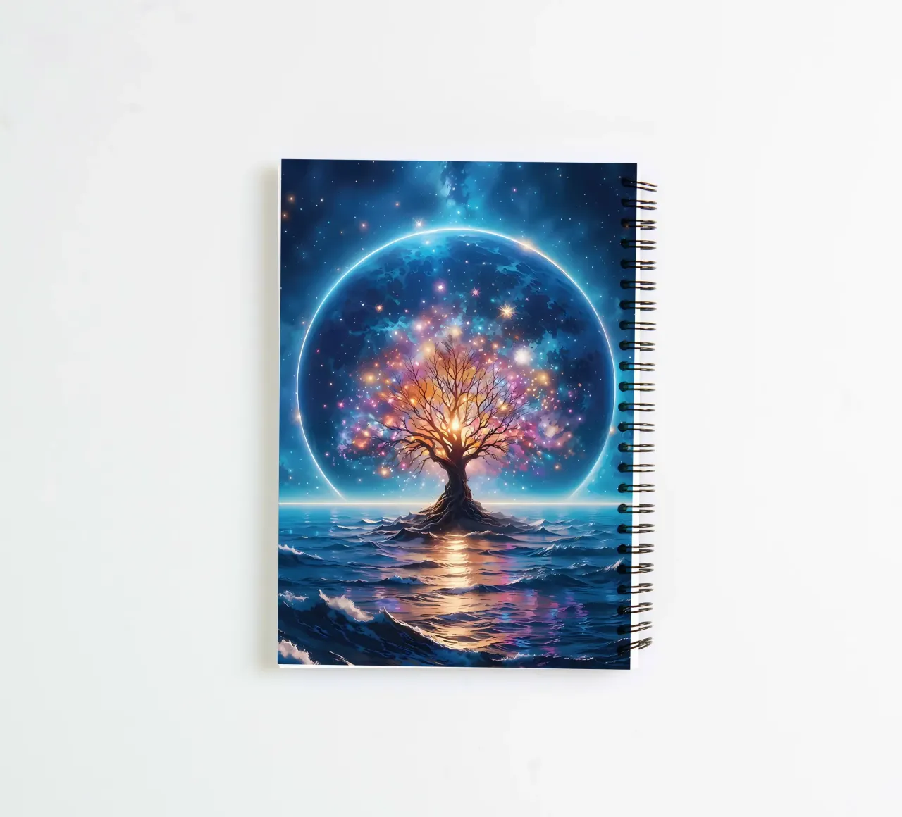 tree galaxy stars spiral notebook by Jennifer R Spyhalski