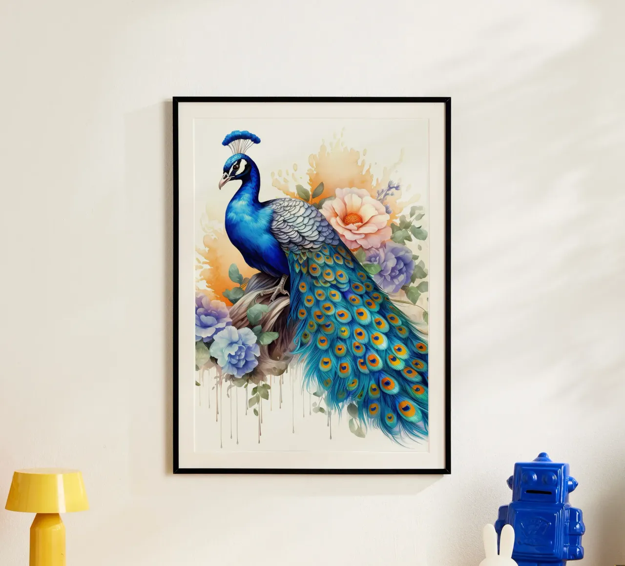 fiori di piume blu pavone carta hahnemühle da Jennifer R Spyhalski