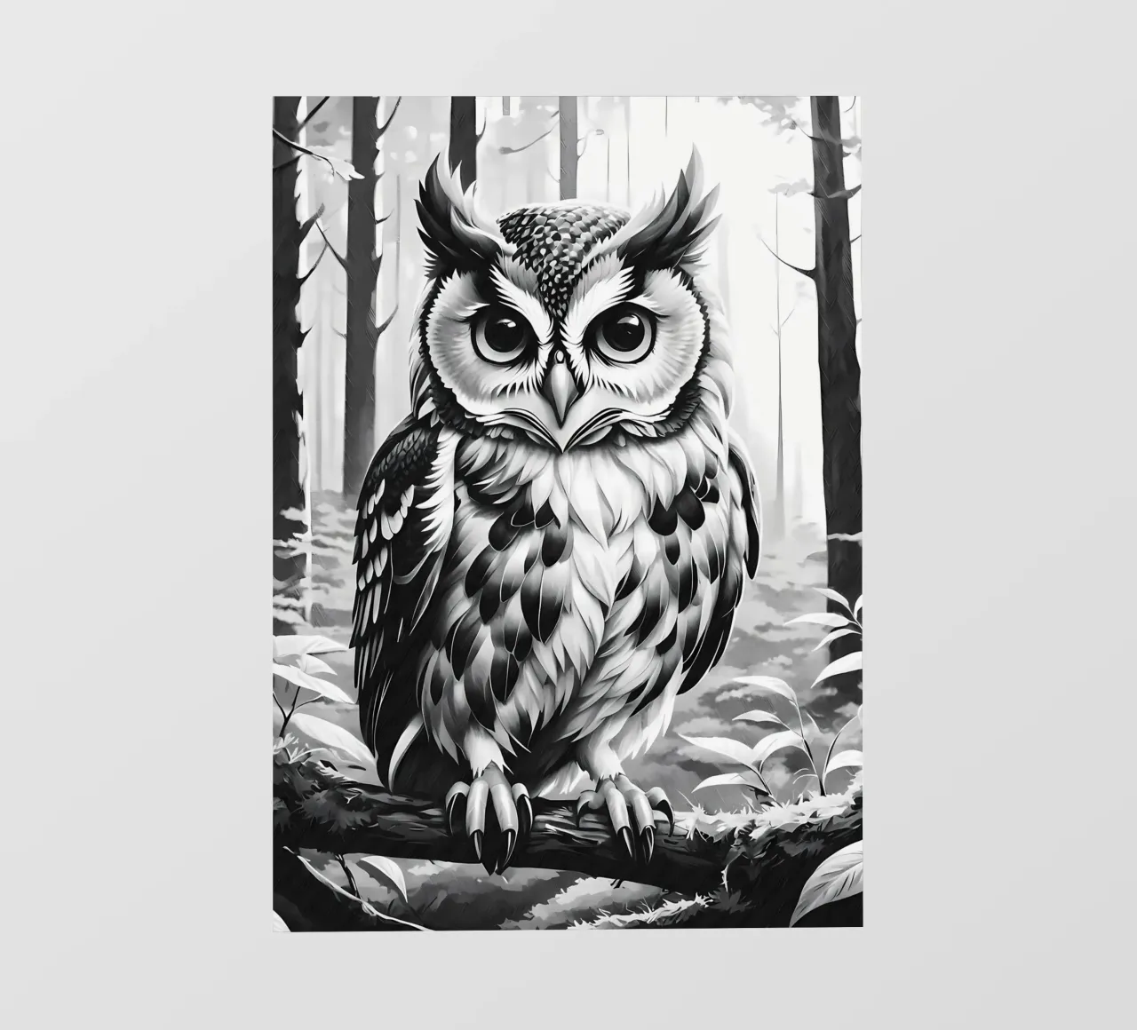owl forest trees leaves pvc cover by Jennifer R Spyhalski