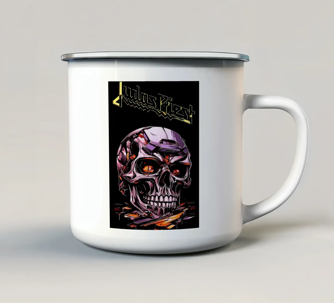 Le groupe Judas Priest mug en émail de vanhesling